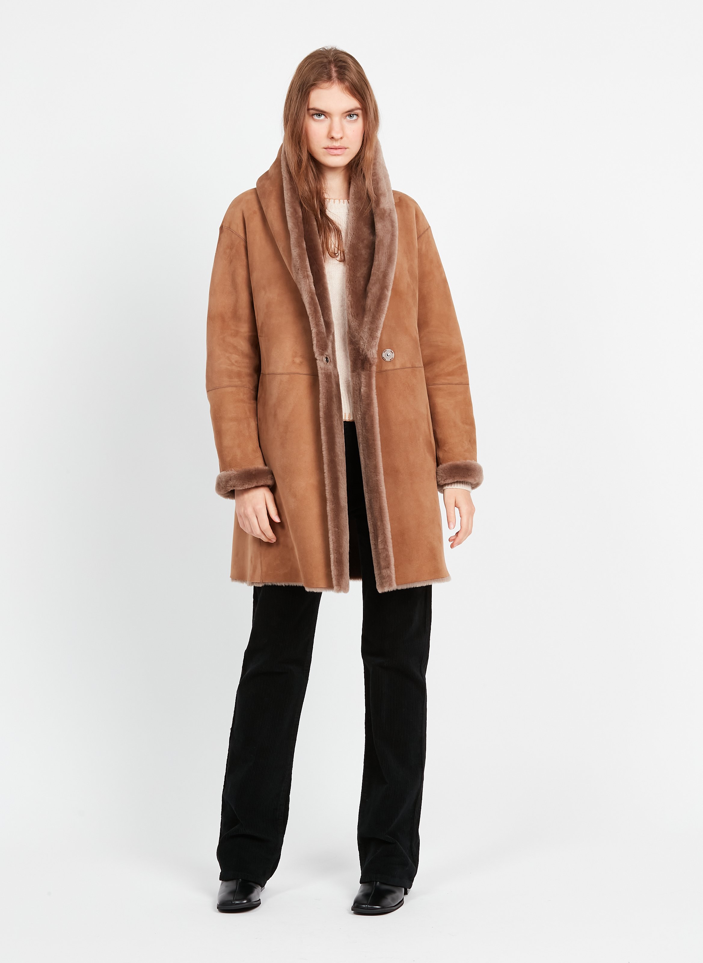 Leather Coat Camel Gerard Darel - Women 