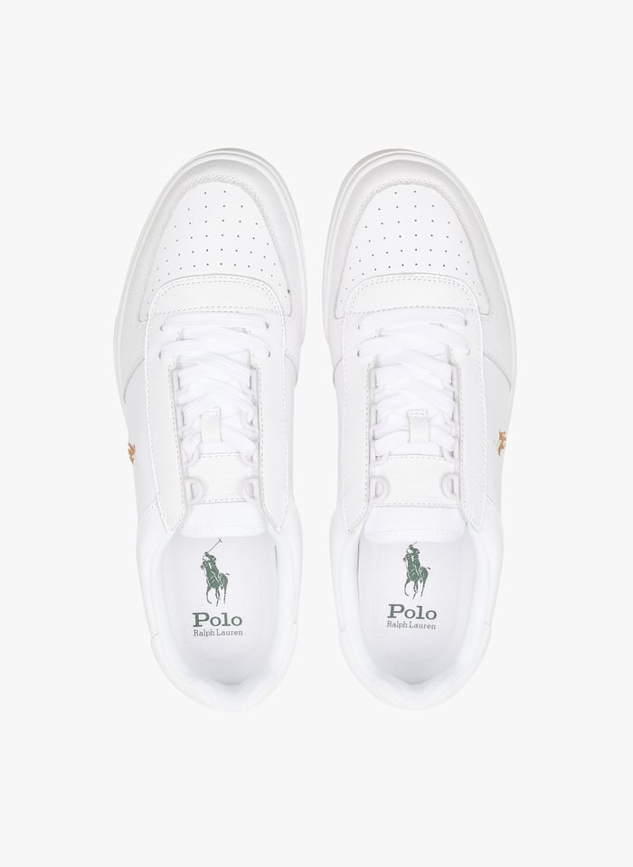 Mens white 2025 leather polo shoes