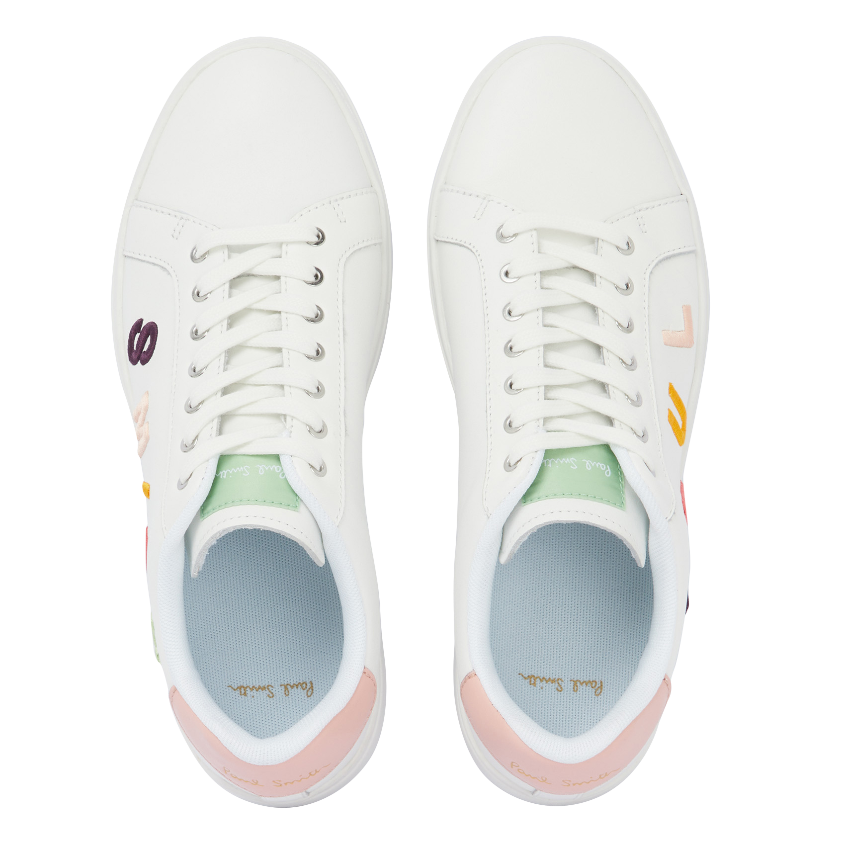 Low-top lace-up leather sneakers PAUL SMITH White