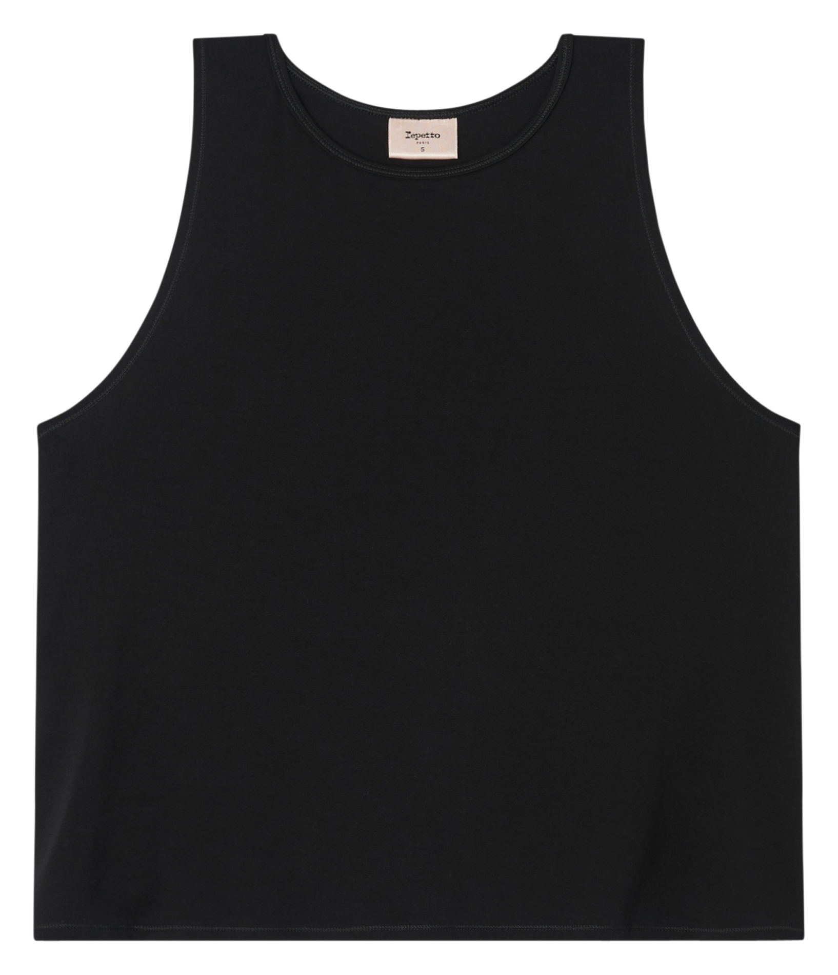 Strakke, rechte singlet met ronde hals REPETTO