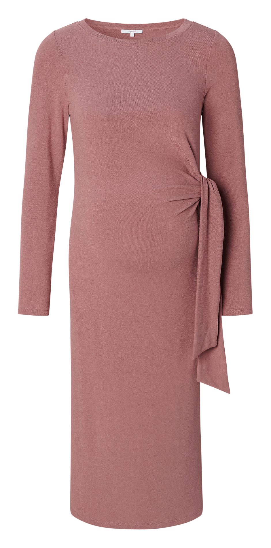 Round-neck midi maternity dress NOPPIES Brown