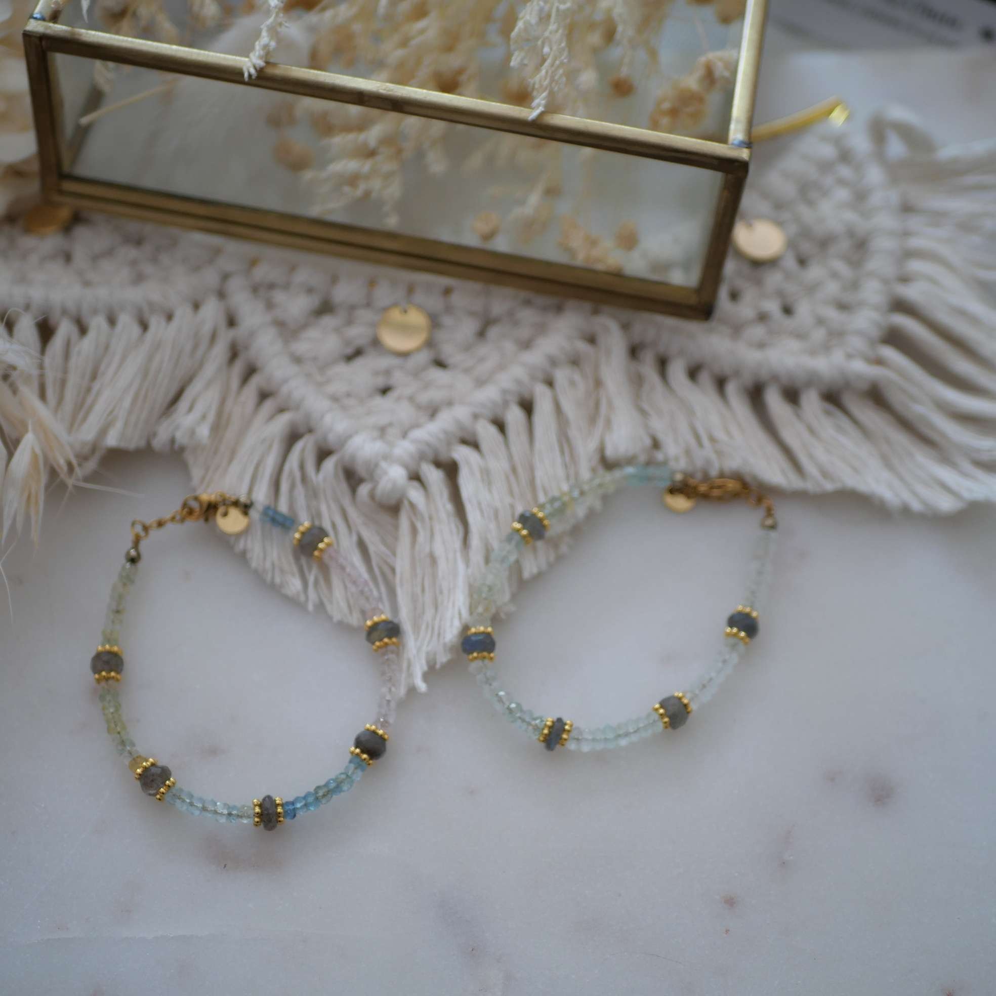 Morganite bracelet GINANDGER Blue