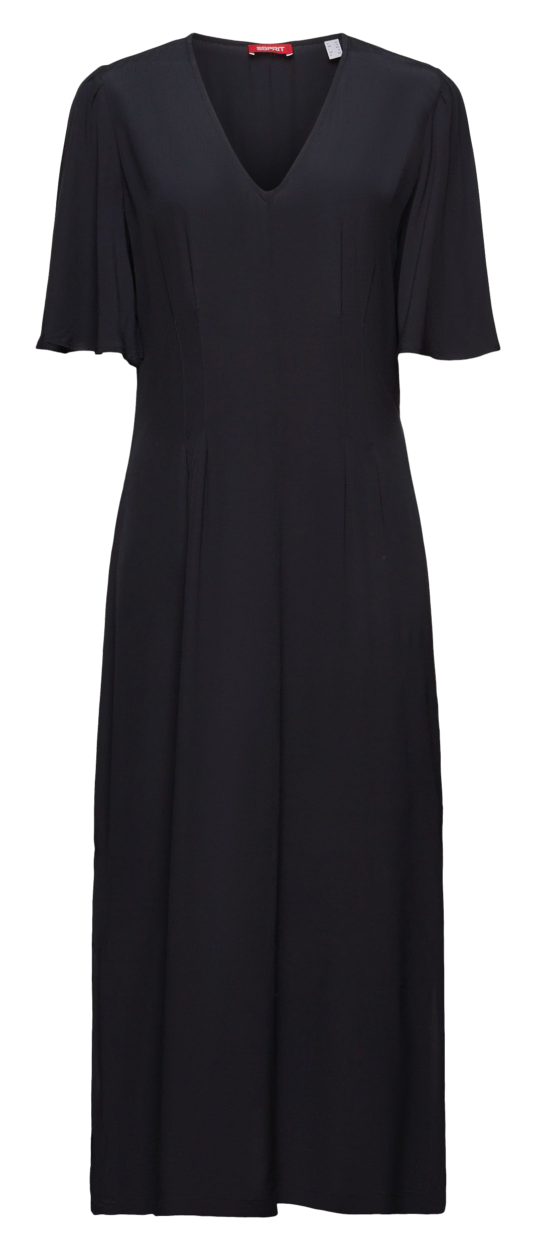 Long V-neck dress ESPRIT Black