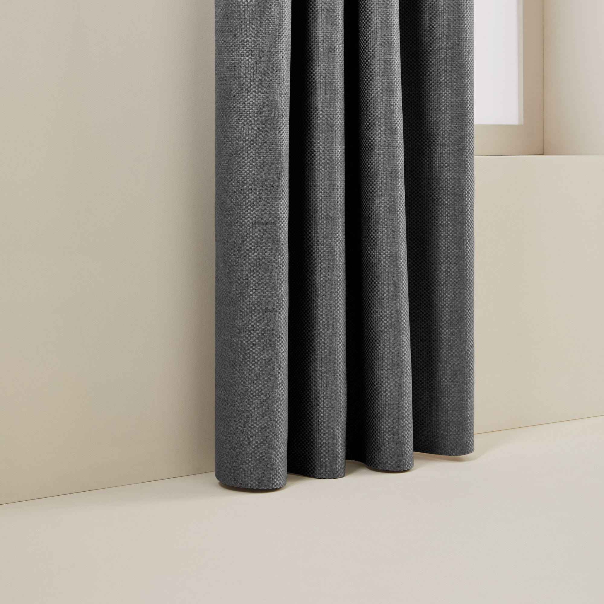 COCONUT - Linen curtain with gathering tape MADURA Grey
