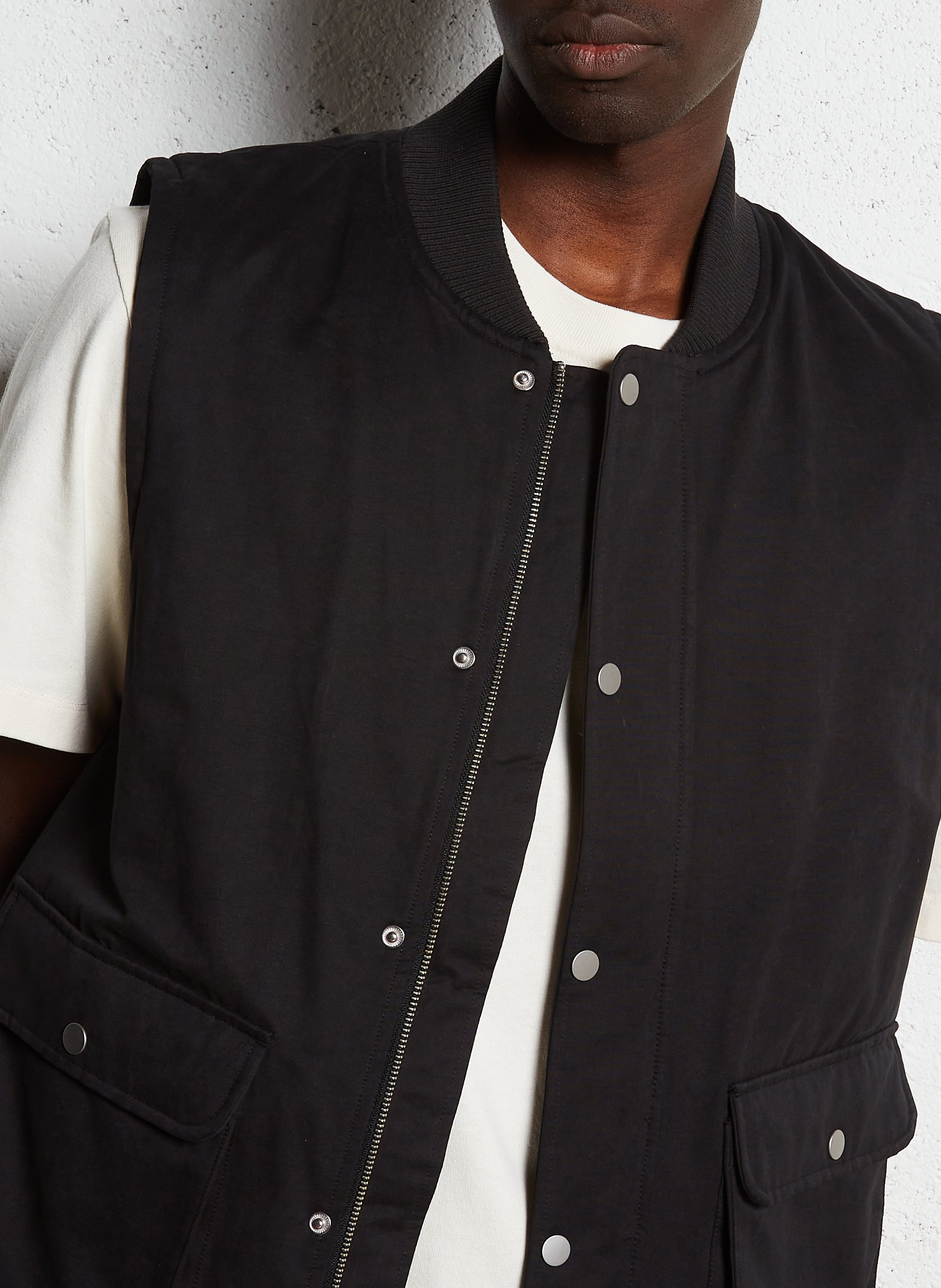 Veste sans manches en coton mélangé LES DEUX Noir