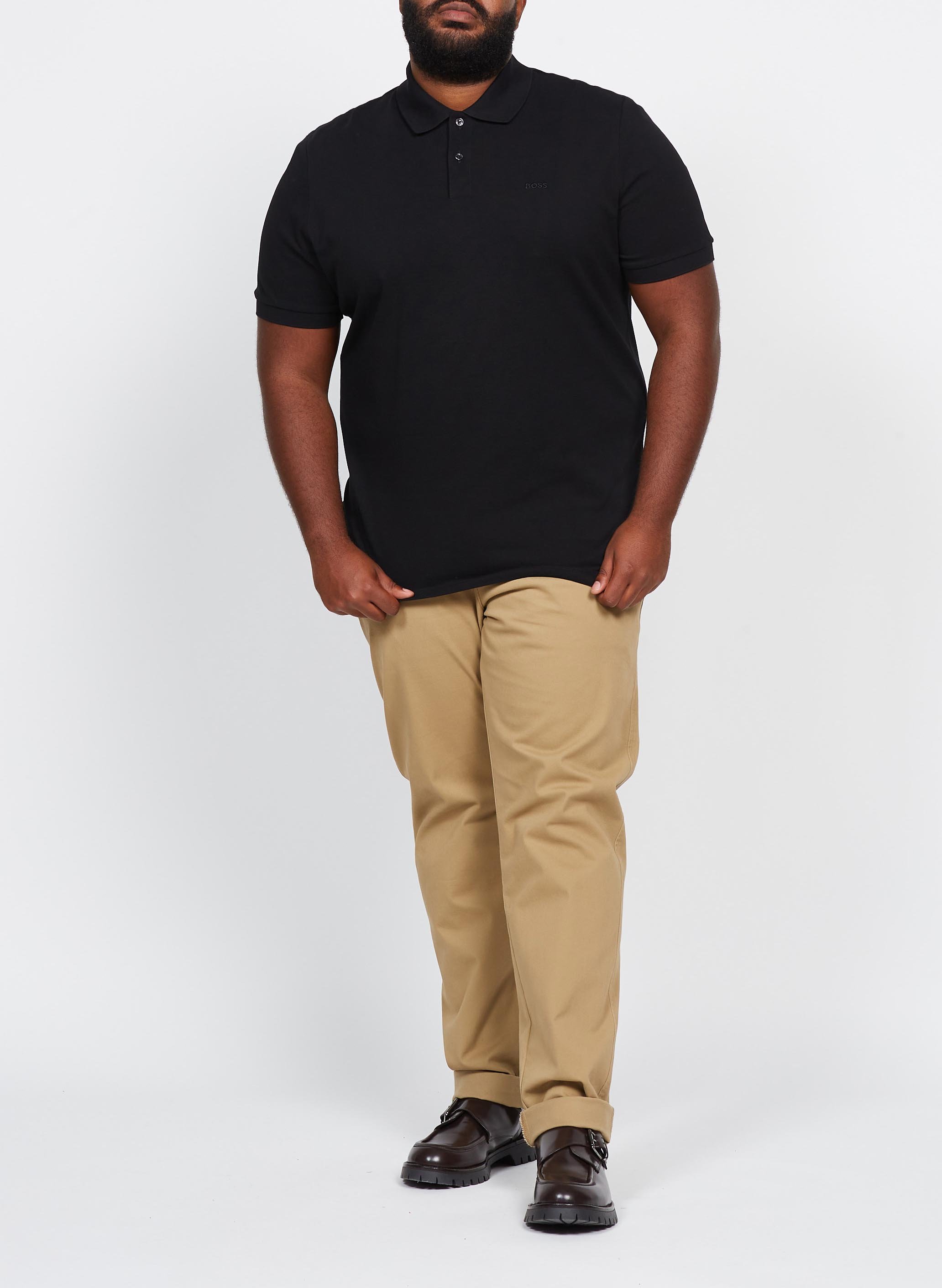 Regular-fit organic cotton polo shirt BOSS Black