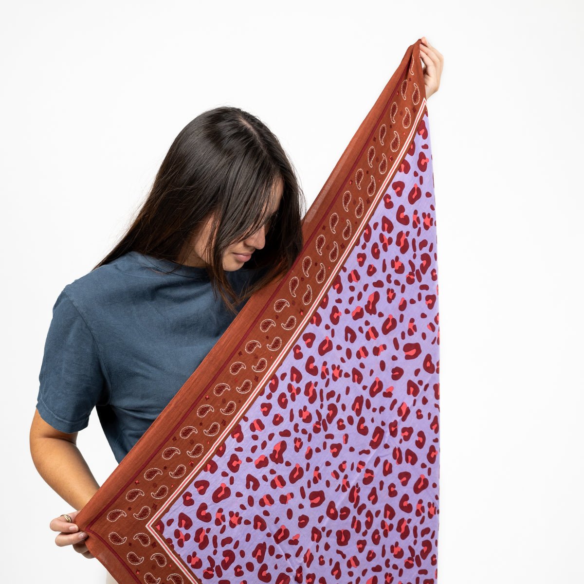 Organic cotton scarf BILLYBELT Purple