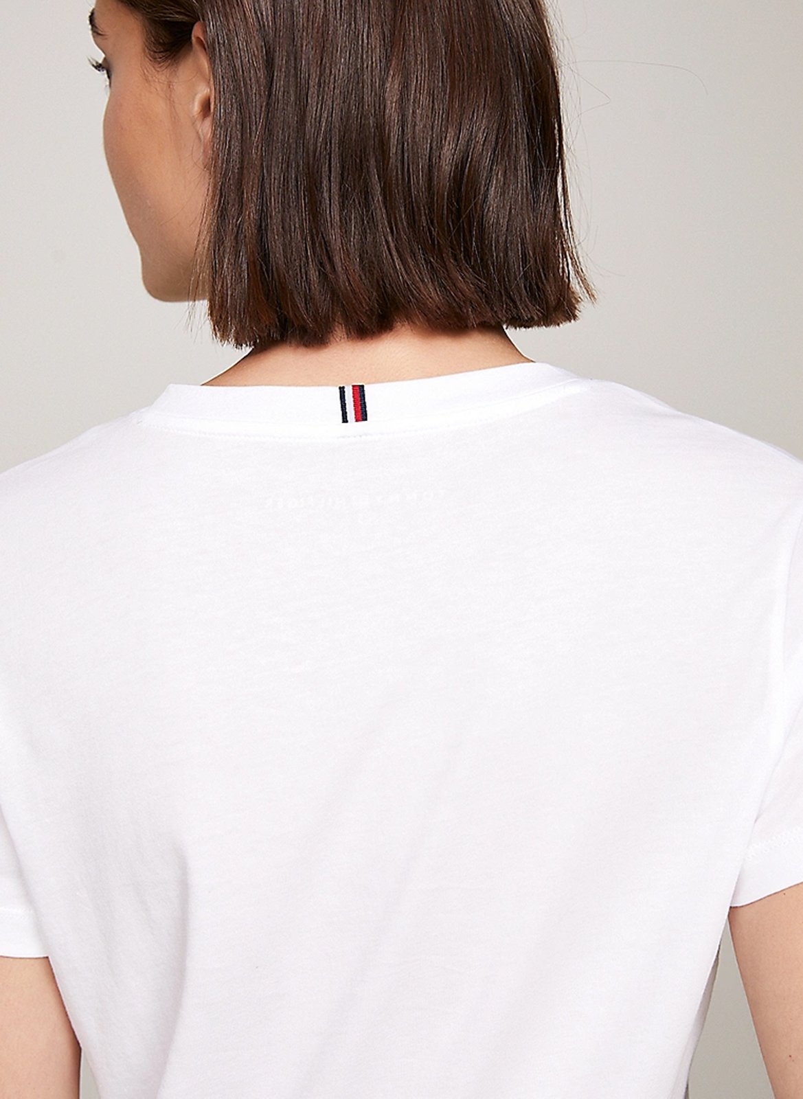 T-shirt slim en coton organique TOMMY HILFIGER Blanc