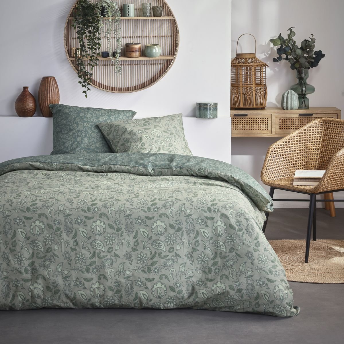 Printed bedding set TODAY LINGE DE MAISON Green
