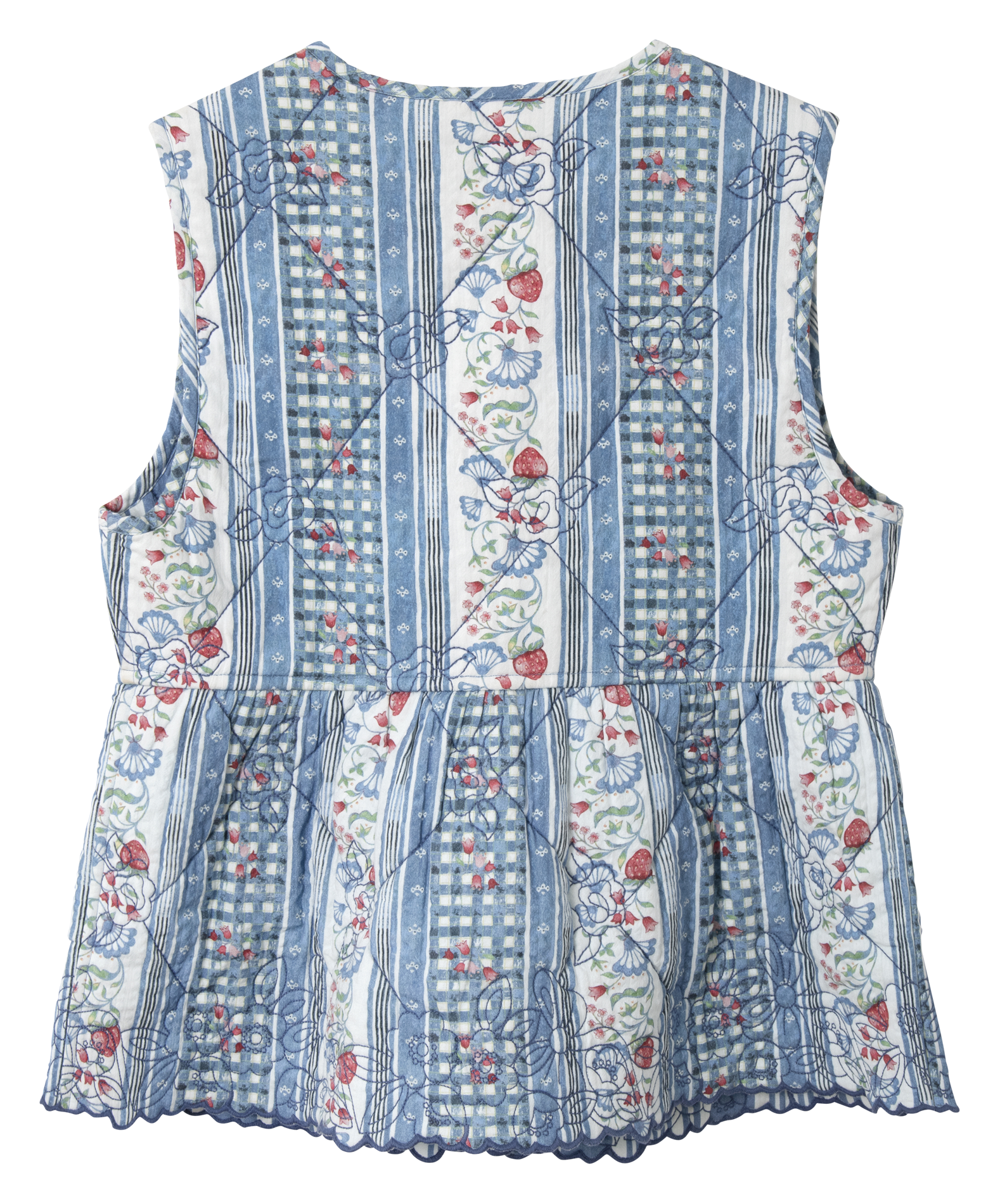 Gilet imprimé sans manches à nœuds DAMSON MADDER Bleu