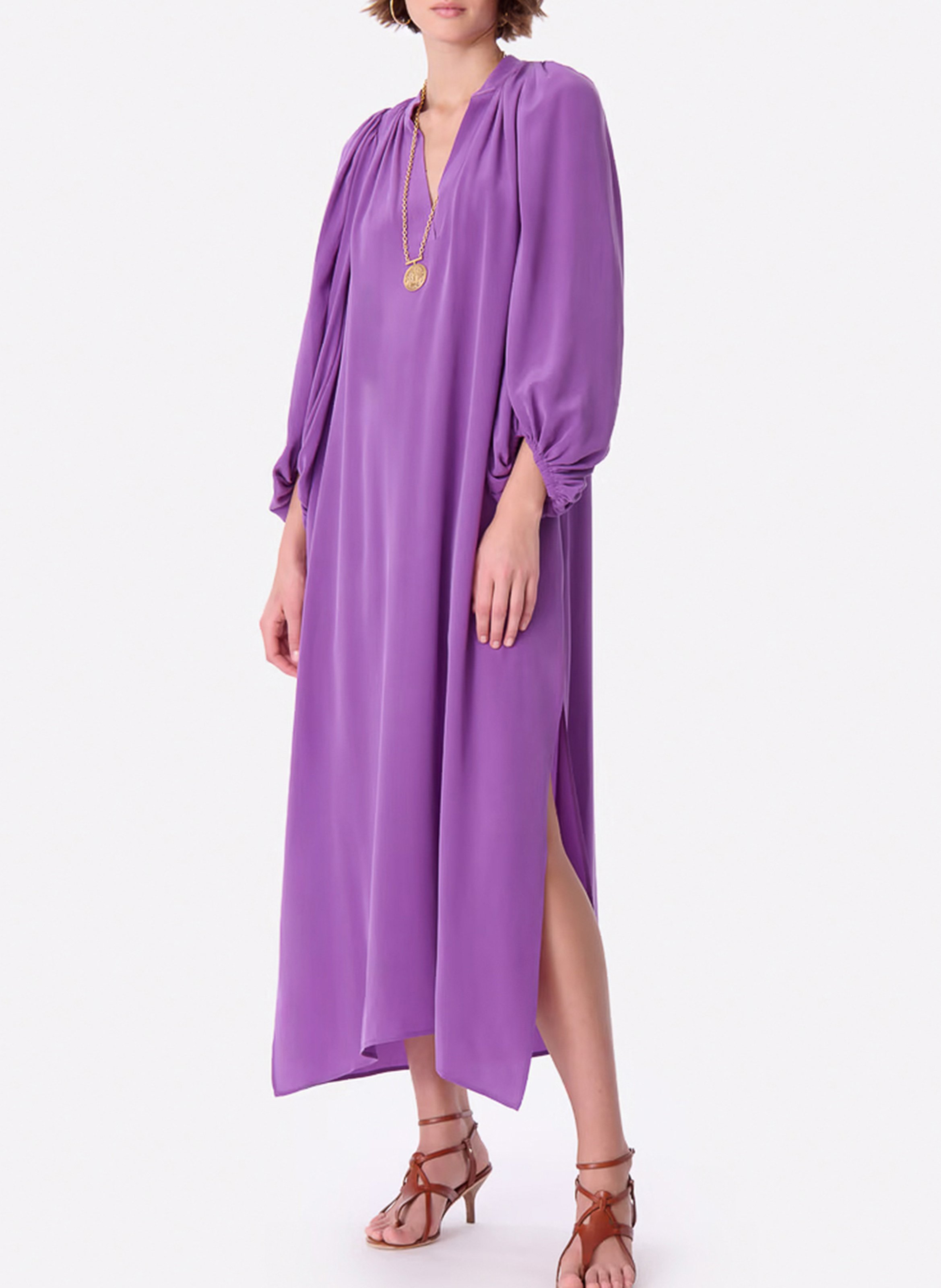 Flowy silk maxi dress Ultra violet Vanessa Bruno - Women