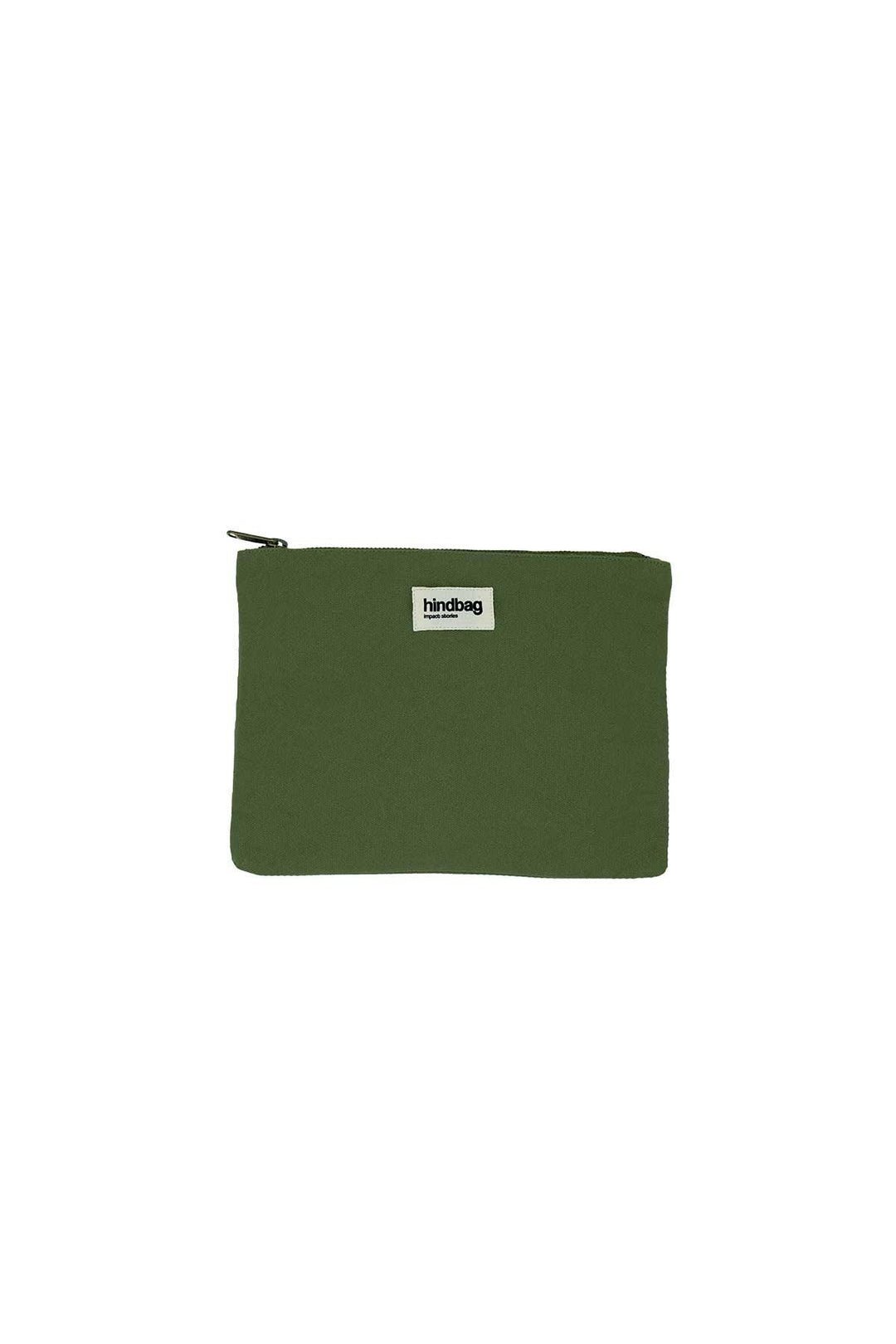 Cotton clutch bag HINDBAG Khaki