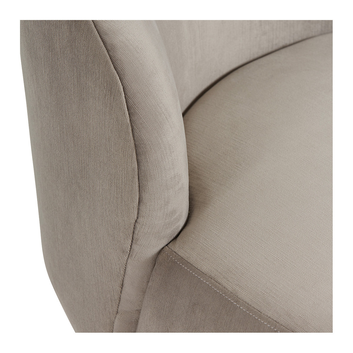 Cream Swivel Bouclé Armchair BLANC D'IVOIRE Beige