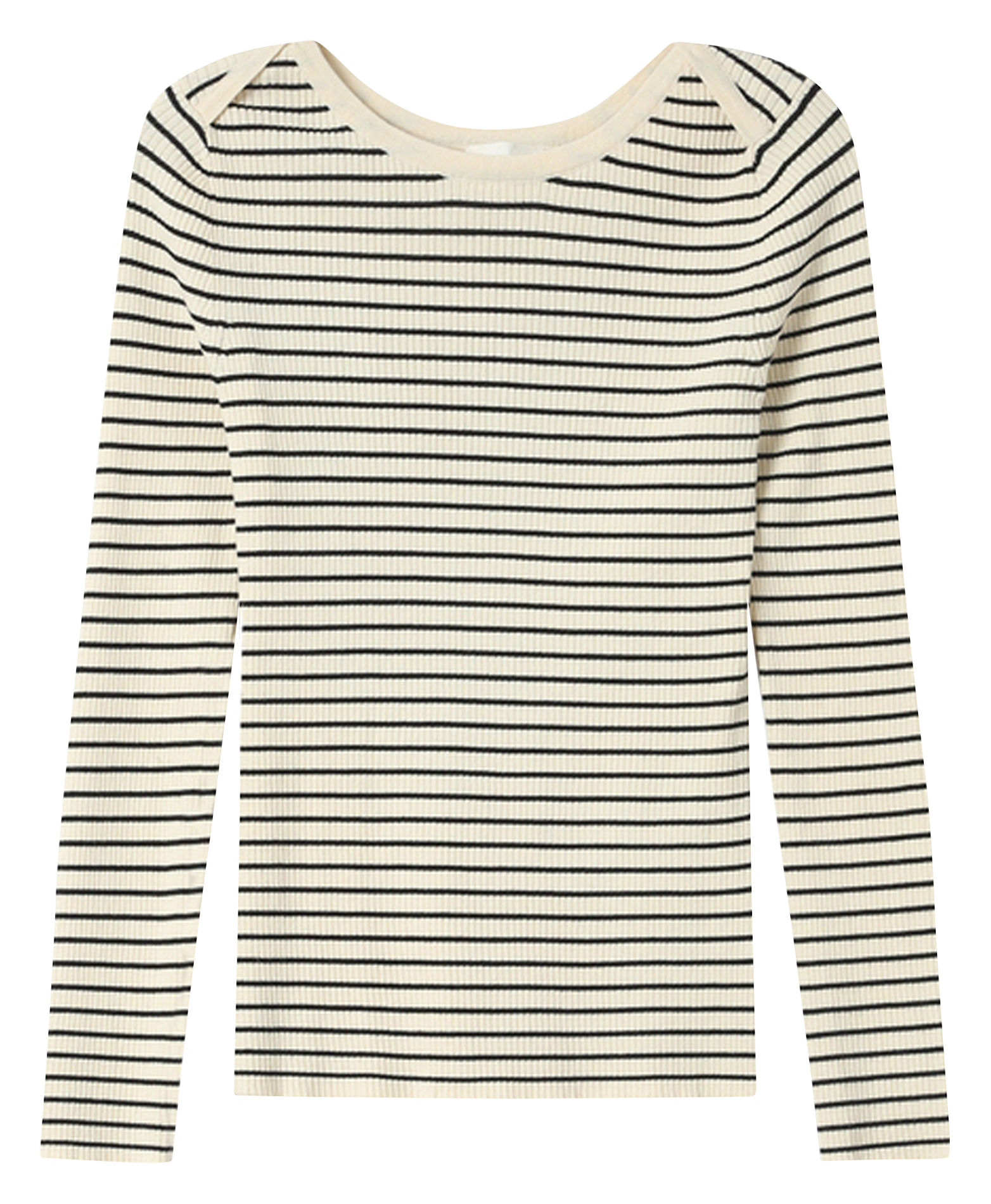 Pull col rond à rayures GRACE ET MILA Blanc