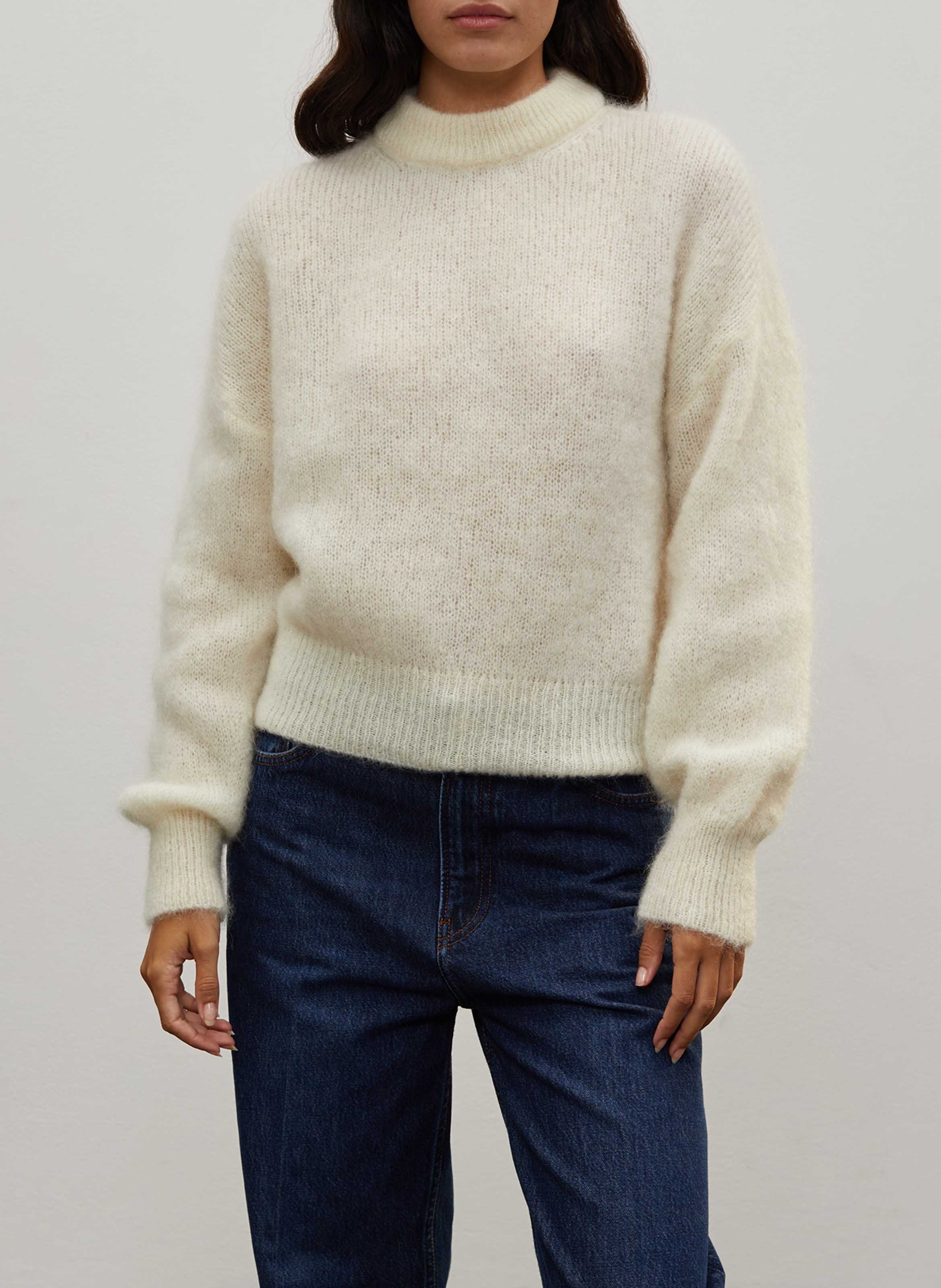 Pull col rond en laine mélangée SURPRISE