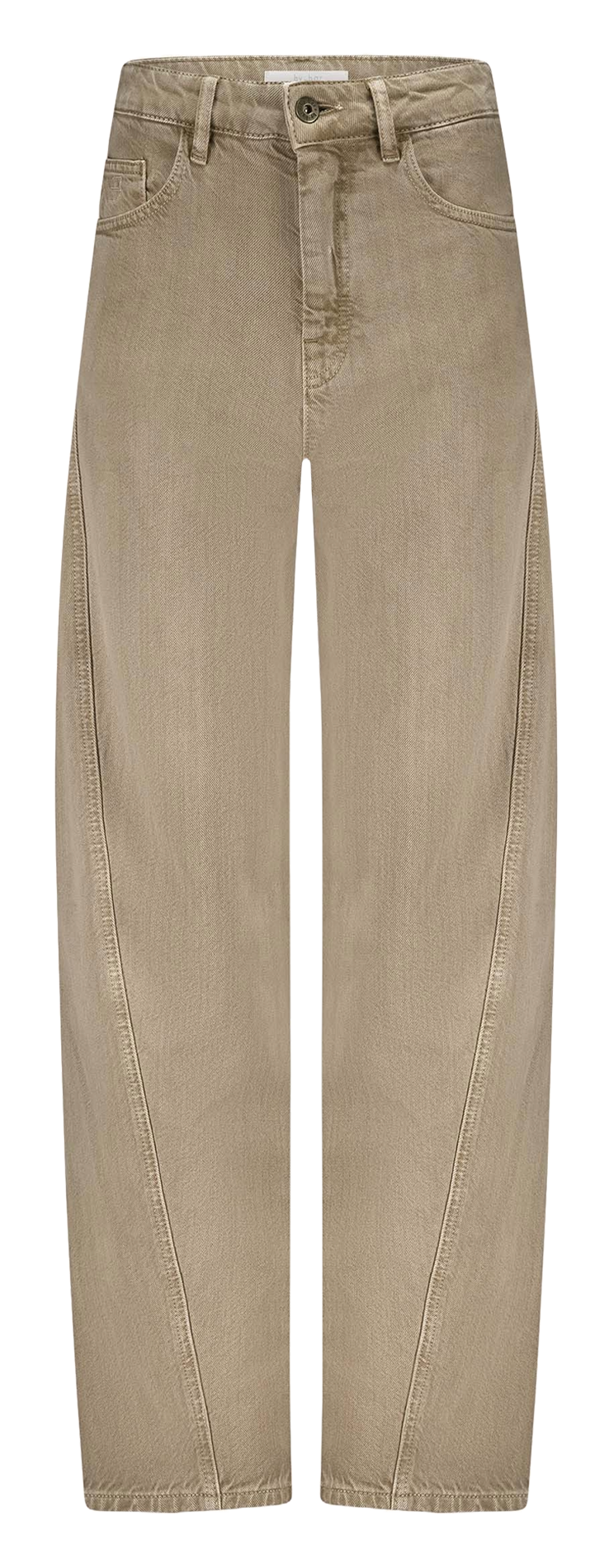 Wide-leg organic cotton pants Beige