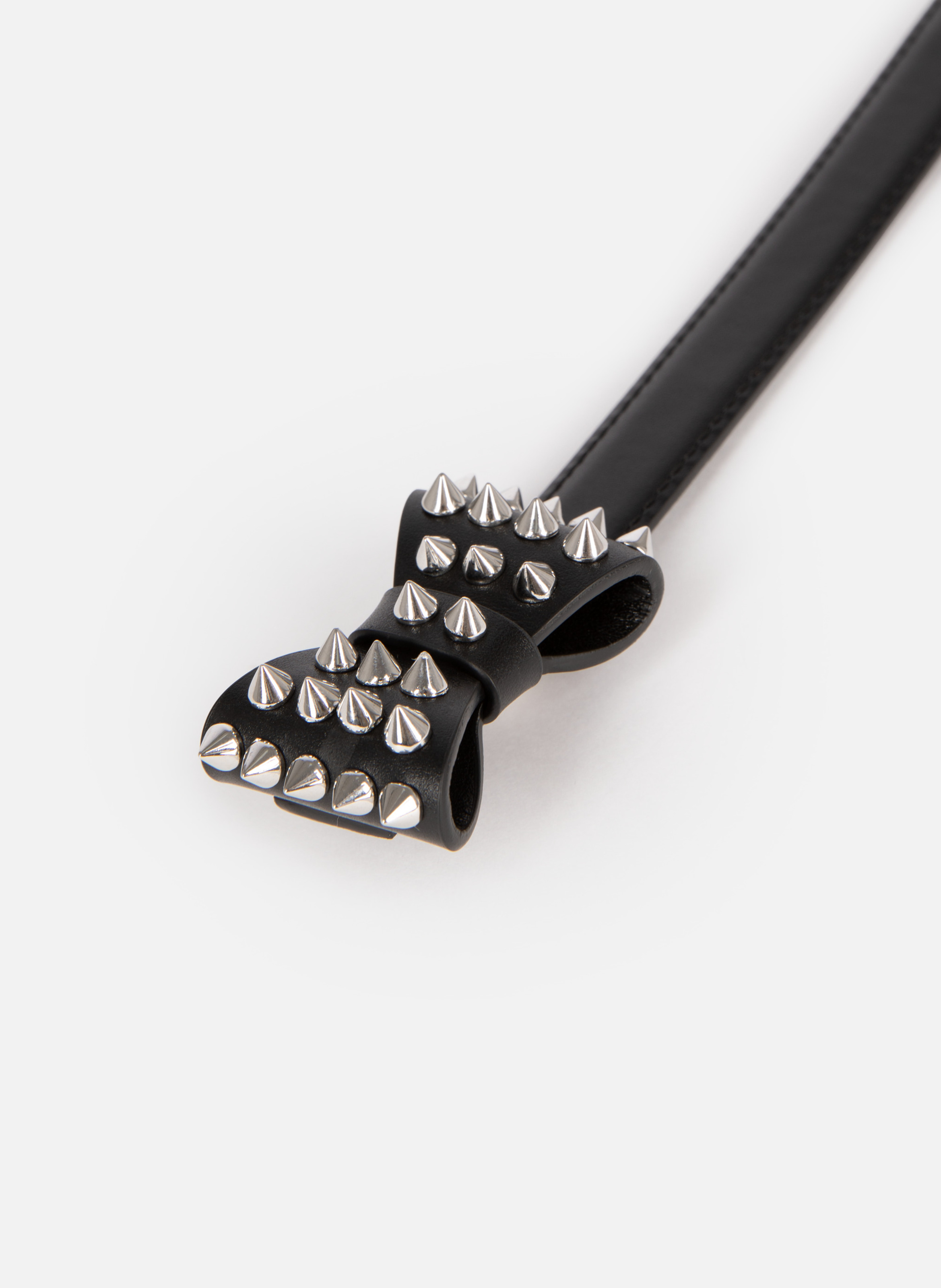 Thin leather belt with bow THE KOOPLES Black