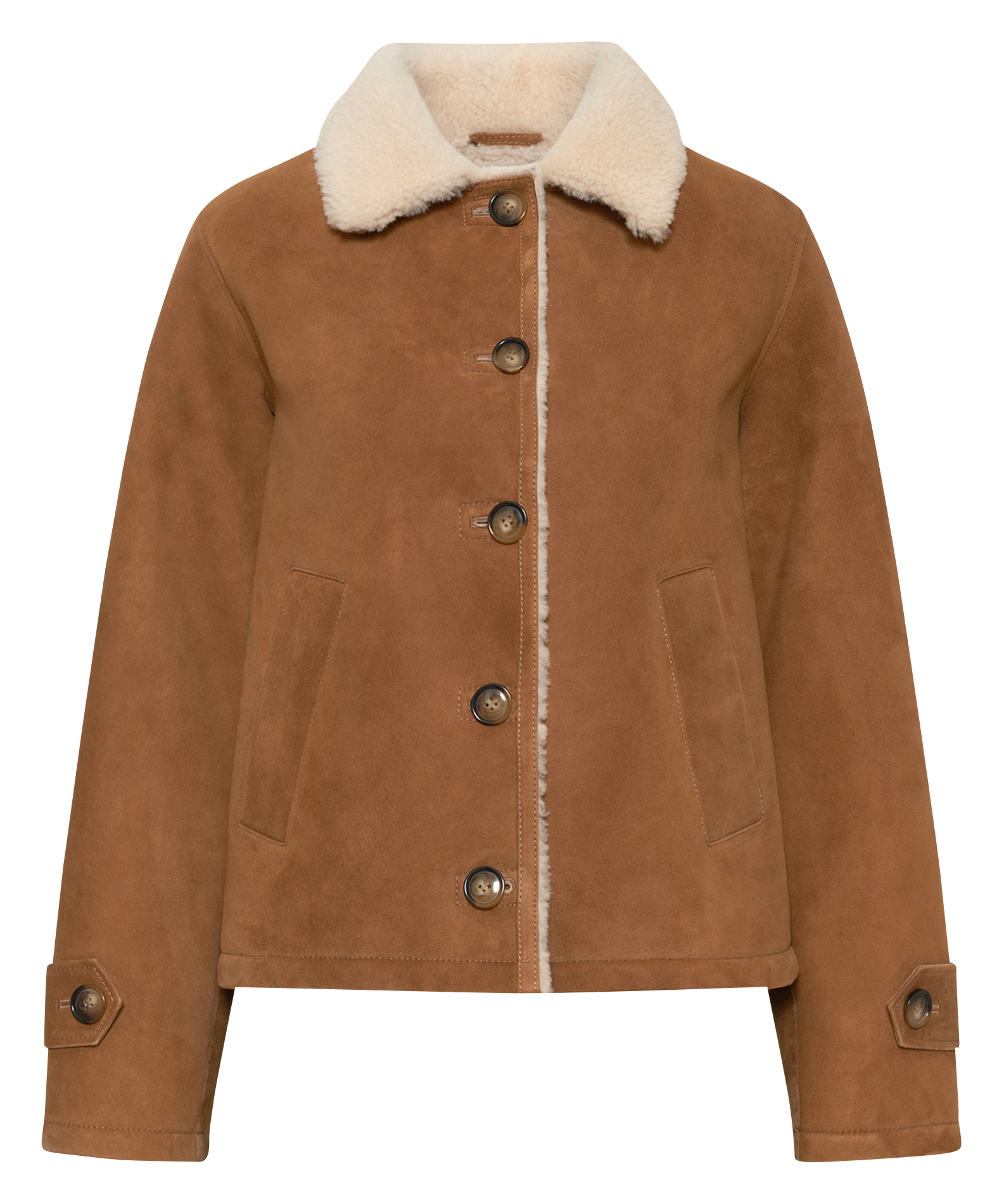 Veste col classique en suède GERARD DAREL Marron
