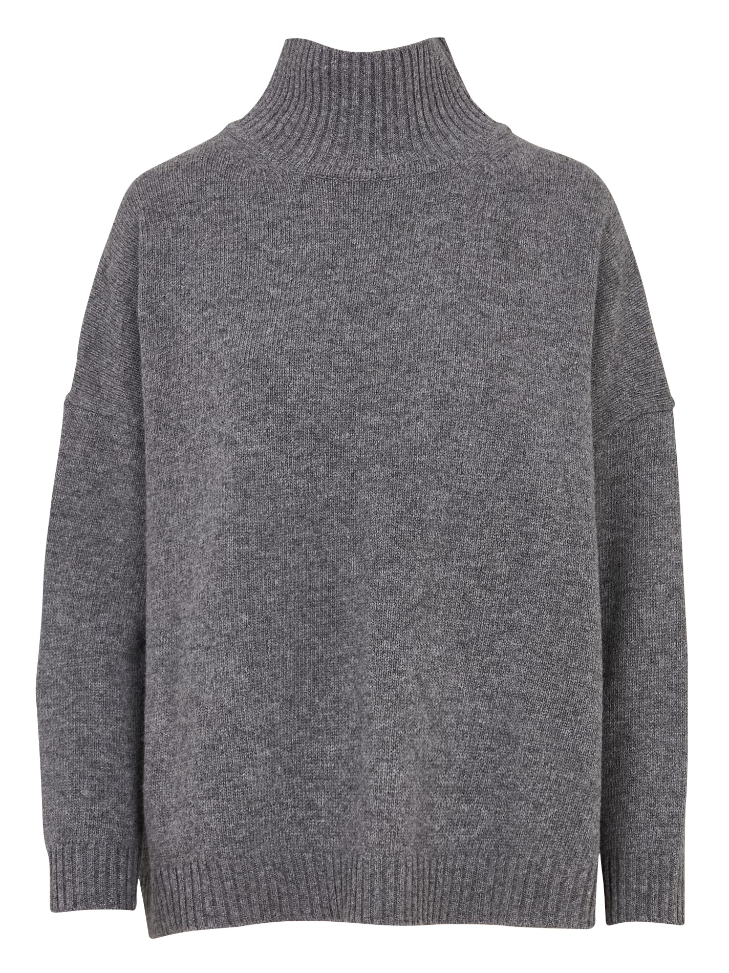 Roll-neck wool sweater Black
