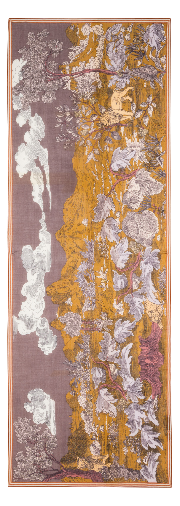 Bedruckter Foulard aus Wolle INOUI EDITIONS Violett