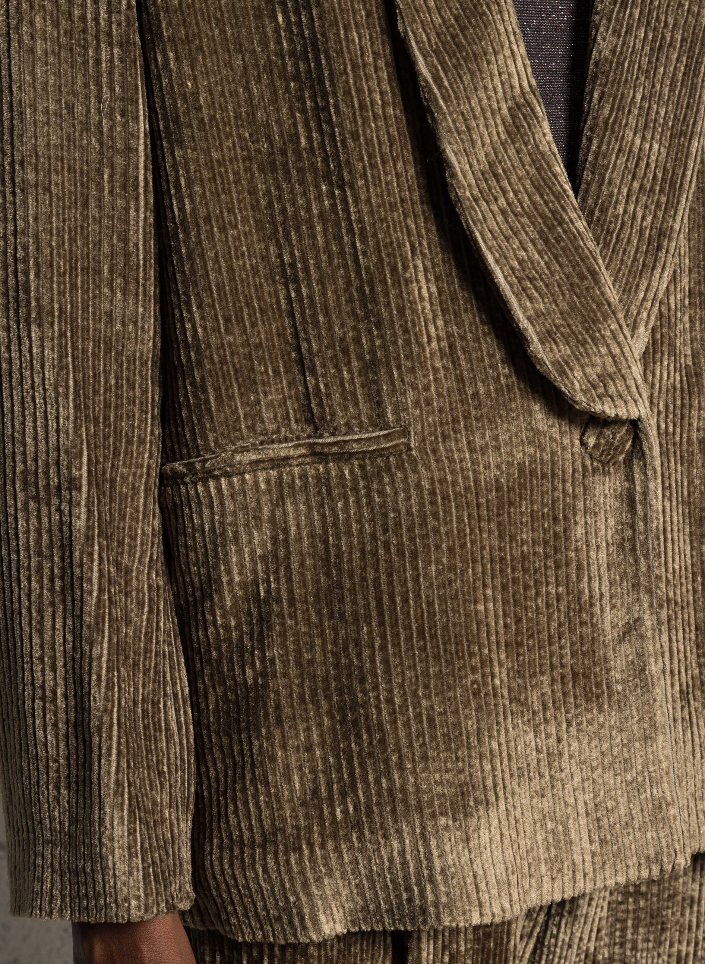 Veste droite en velours côtelé MOMONI Kaki