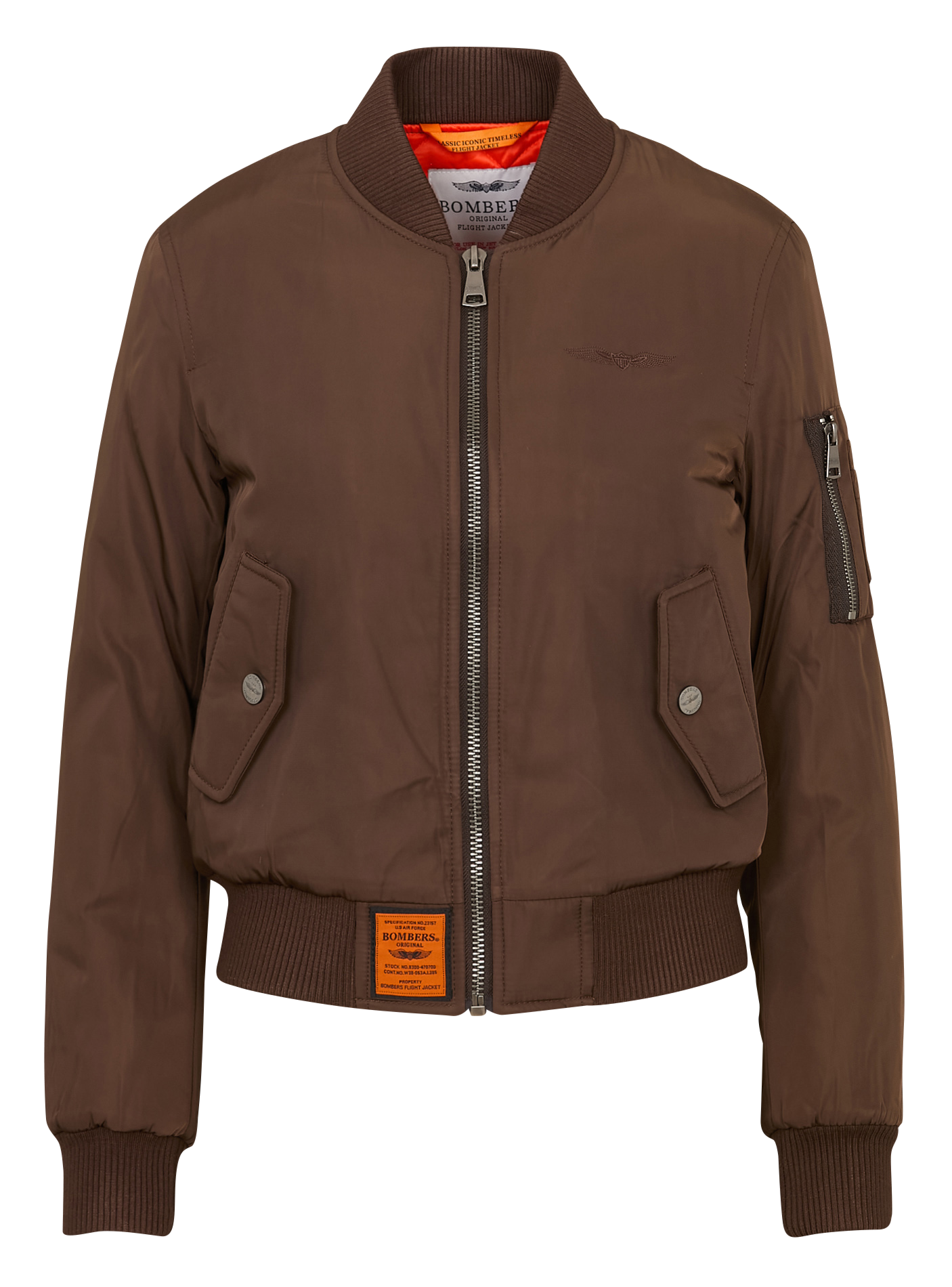 Bomber col teddy cintré BOMBERS ORIGINAL Marron