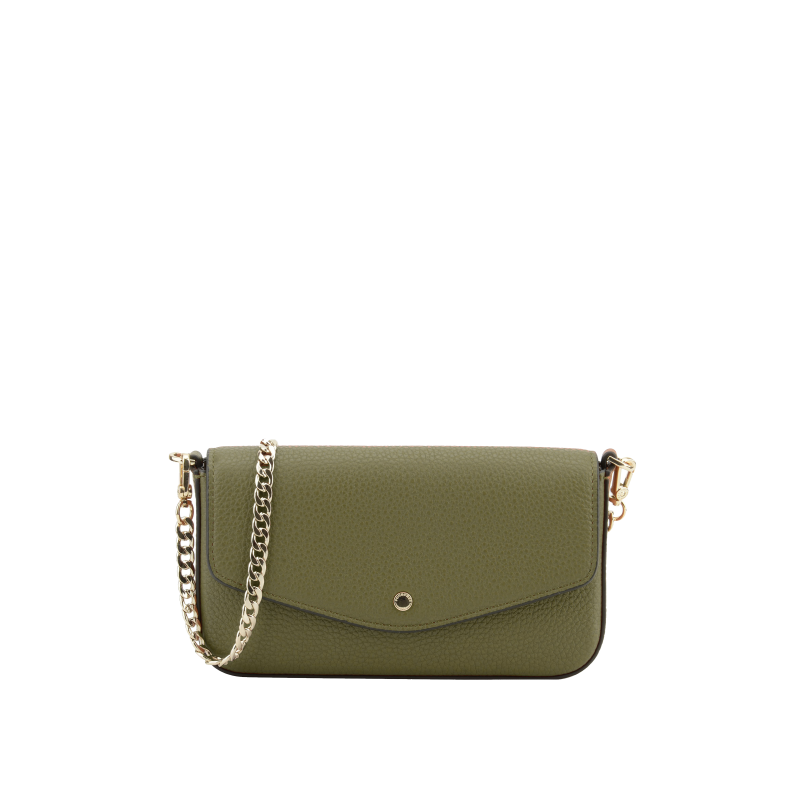 Club | Khaki clutch bag POURCHET Khaki