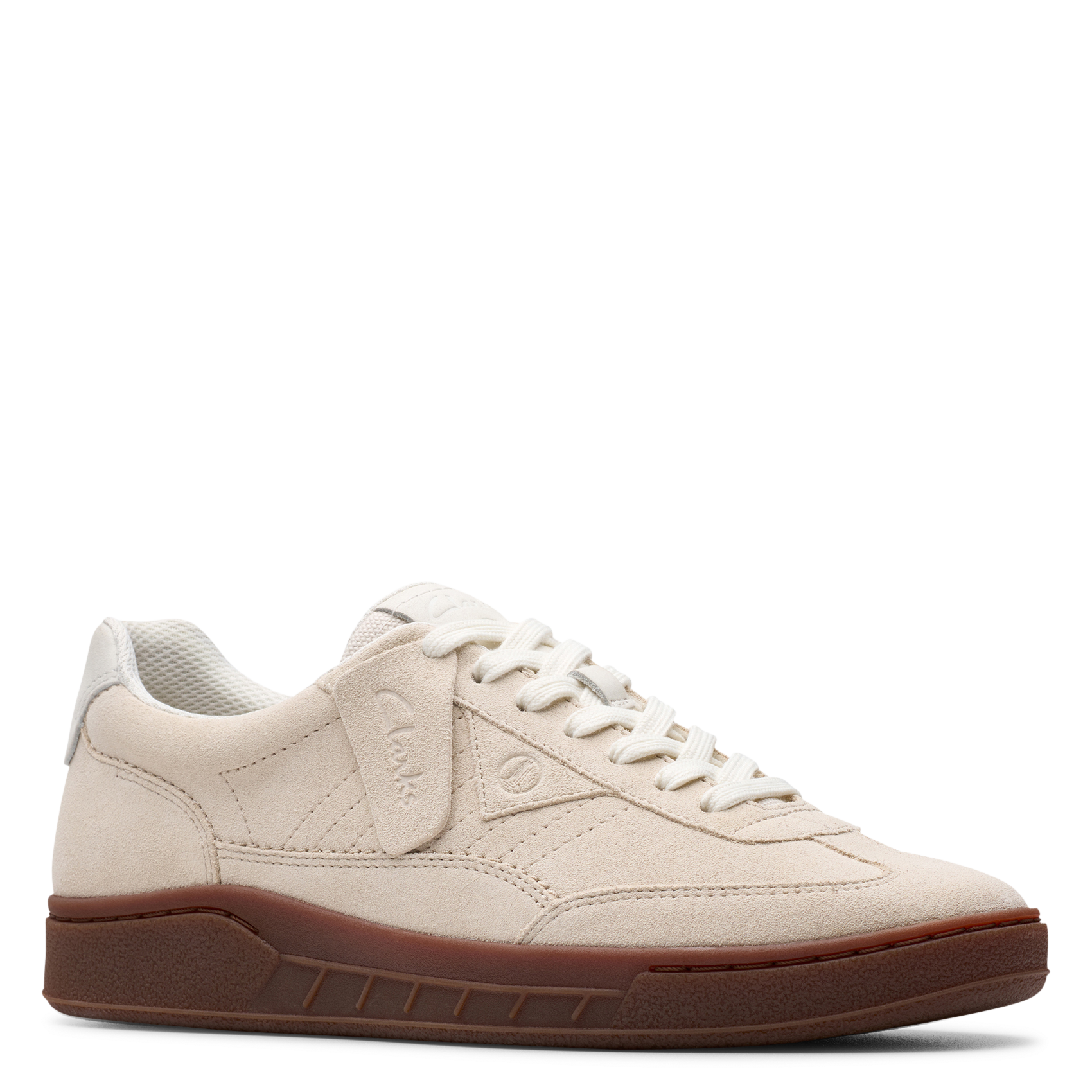 Low-top sneakers in suede leather CLARKS White