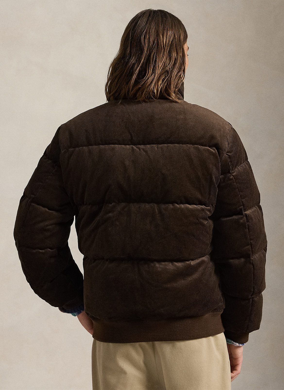 Doudoune col montant en coton POLO RALPH LAUREN Marron