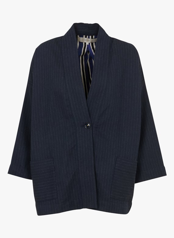 Oversized jas van gemengd katoen Navy Tinsels Dames Place des