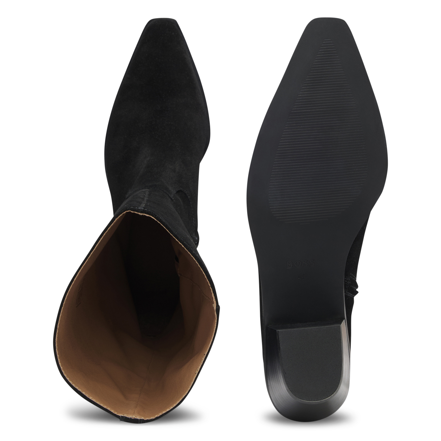 Bottines en cuir BOSS Noir