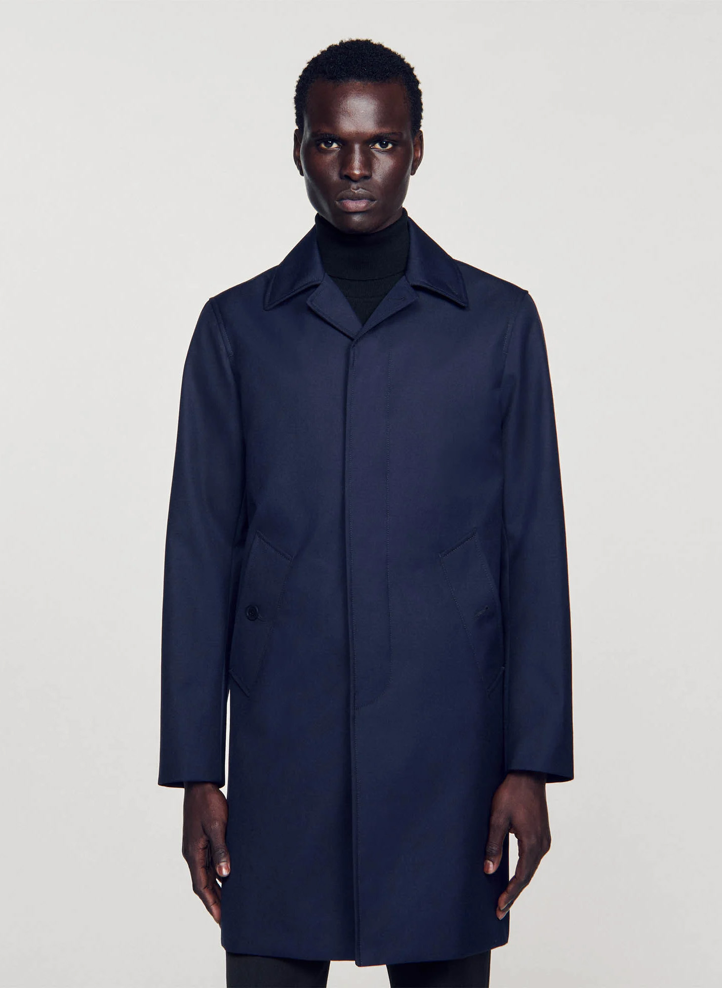 Veste droite col classique SANDRO Bleu