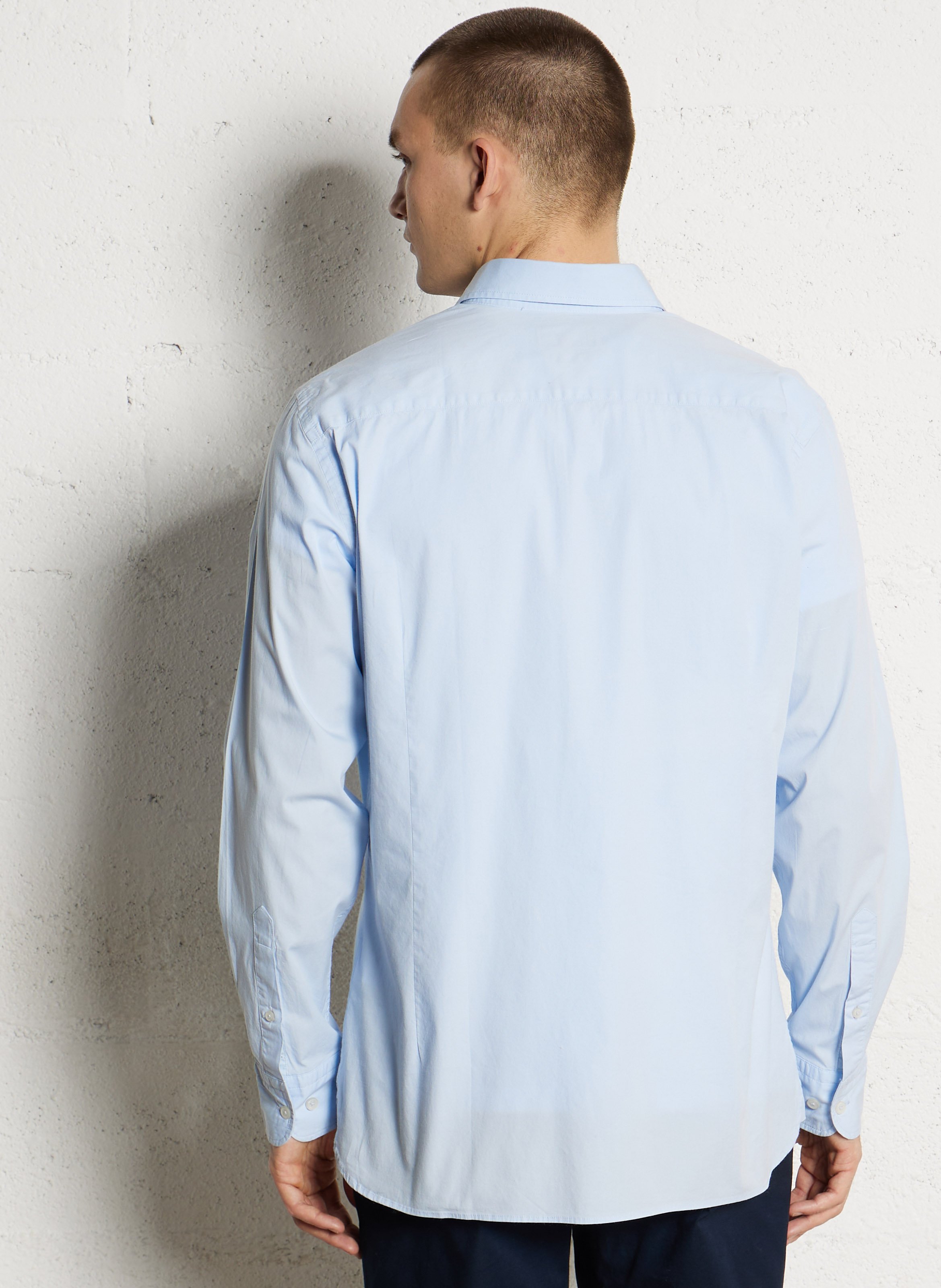 Blouse met klassieke kraag HACKETT Blauw