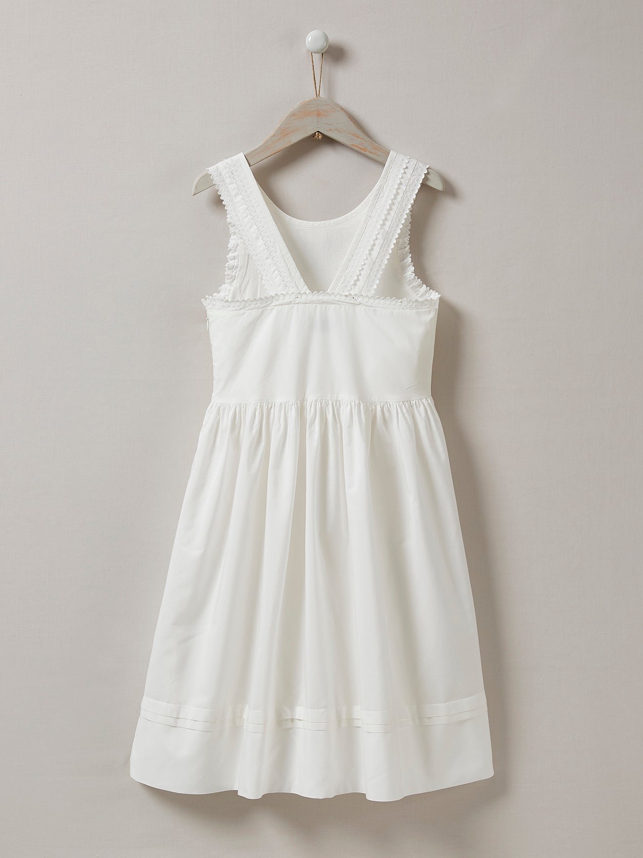 Cotton knee-length dress CYRILLUS White
