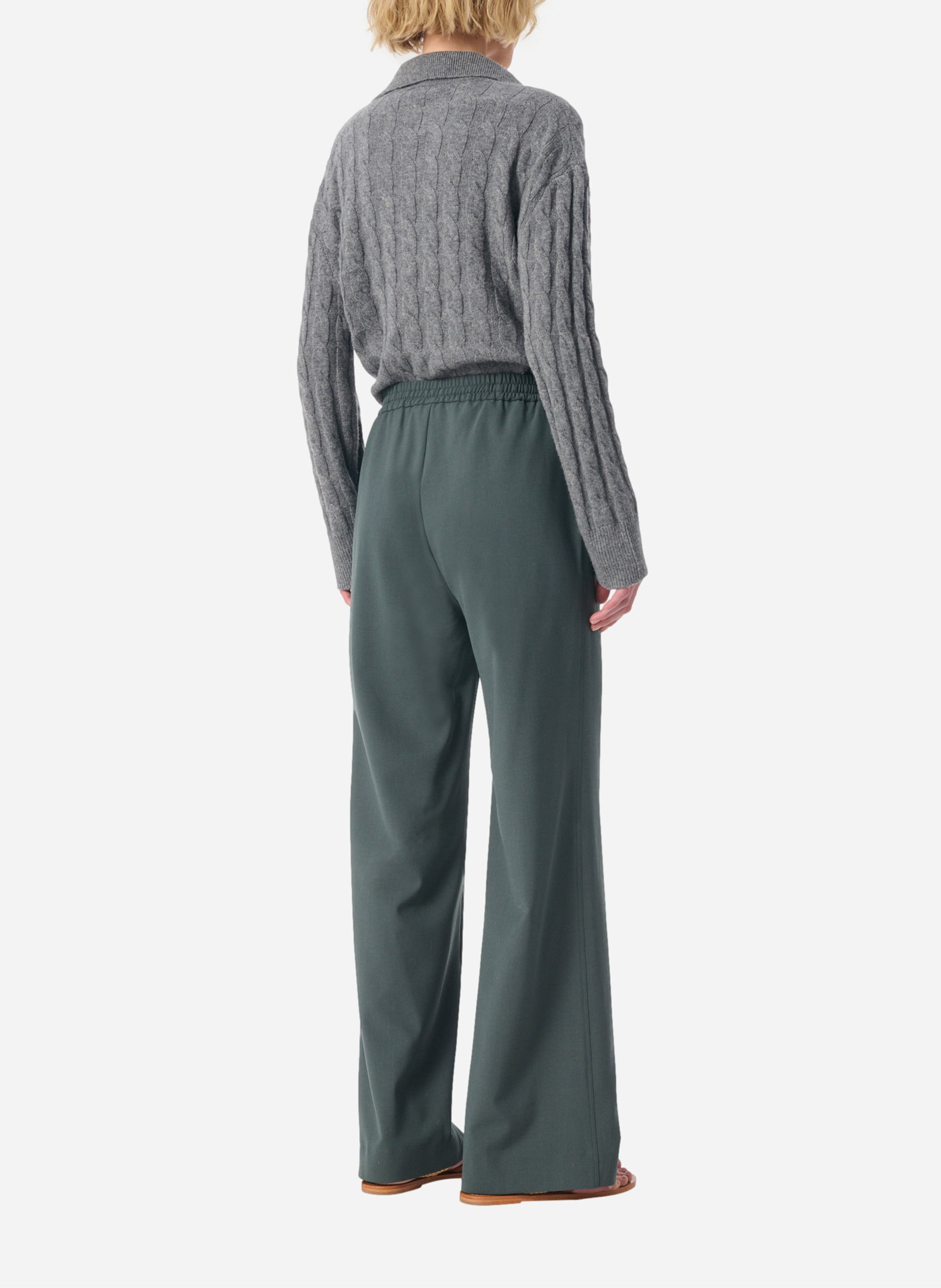 Pantalon à pinces fluide et léger VANESSA BRUNO Vert