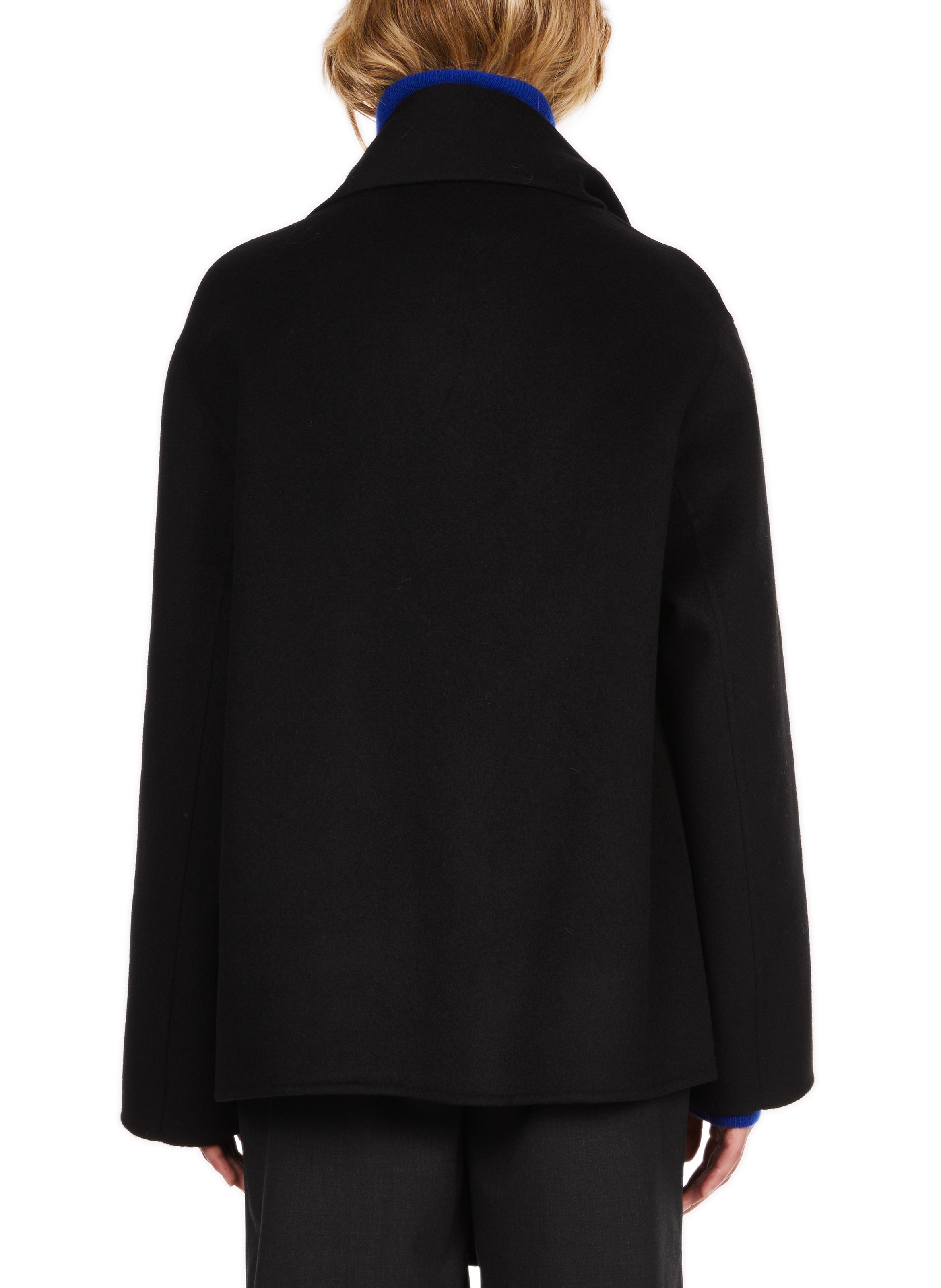 Cappotto con sciarpa in misto lana SAISON 1865 Nero