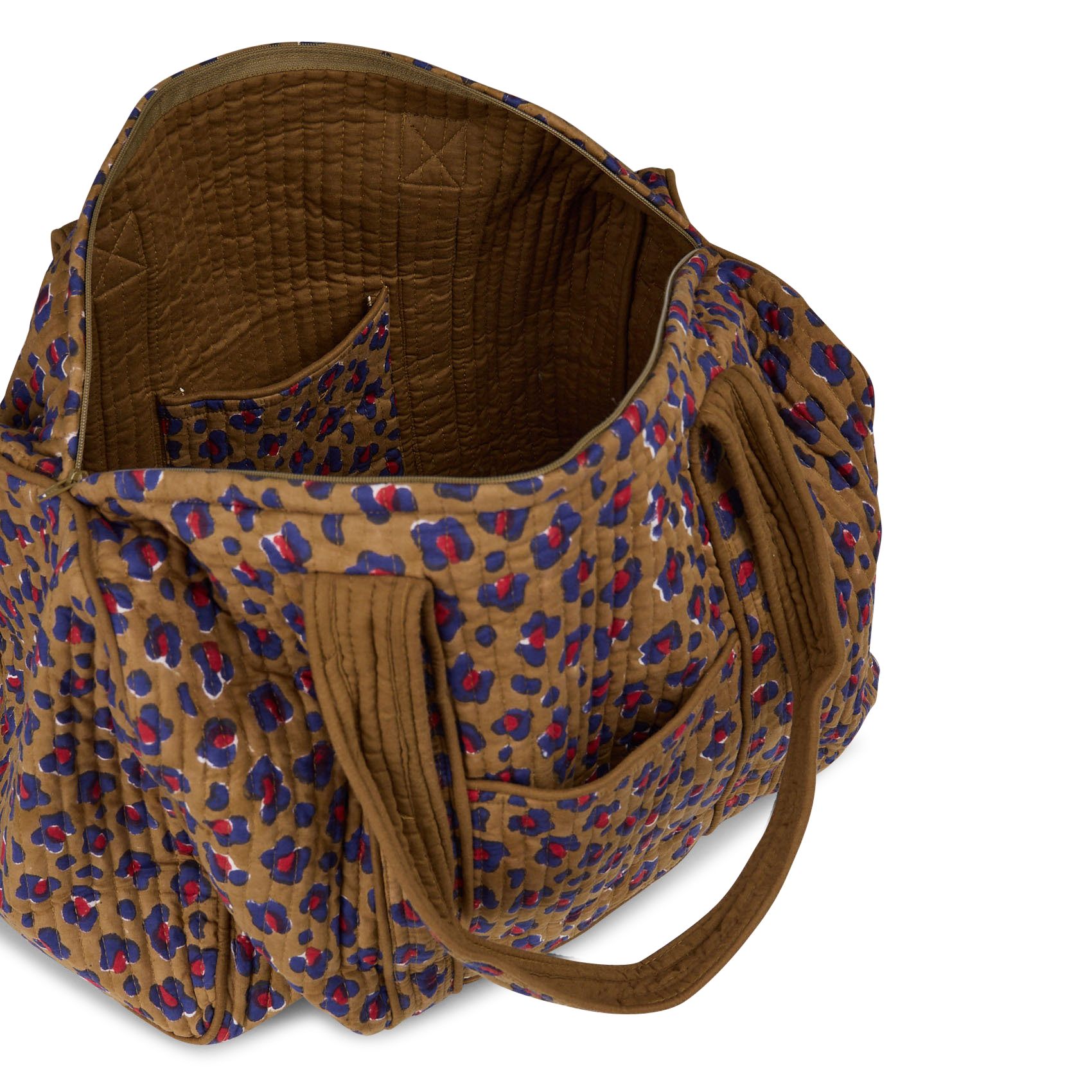 Sac de voyage imprimé en coton matelassé APACHES COLLECTIONS Rouge