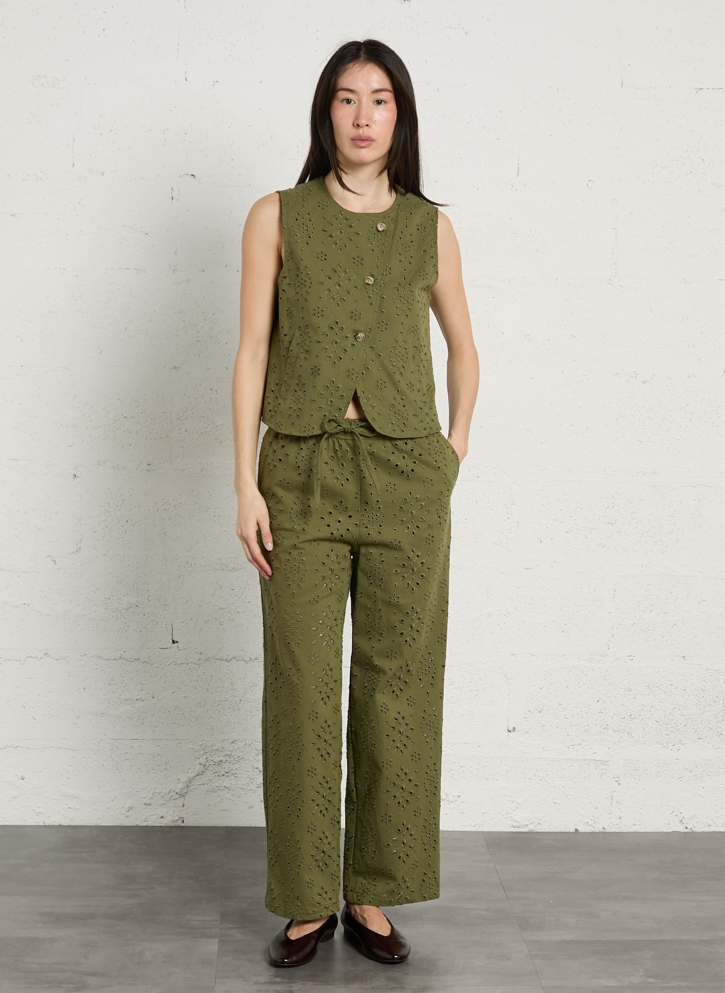 Ballerines en cuir BOCAGE Marron