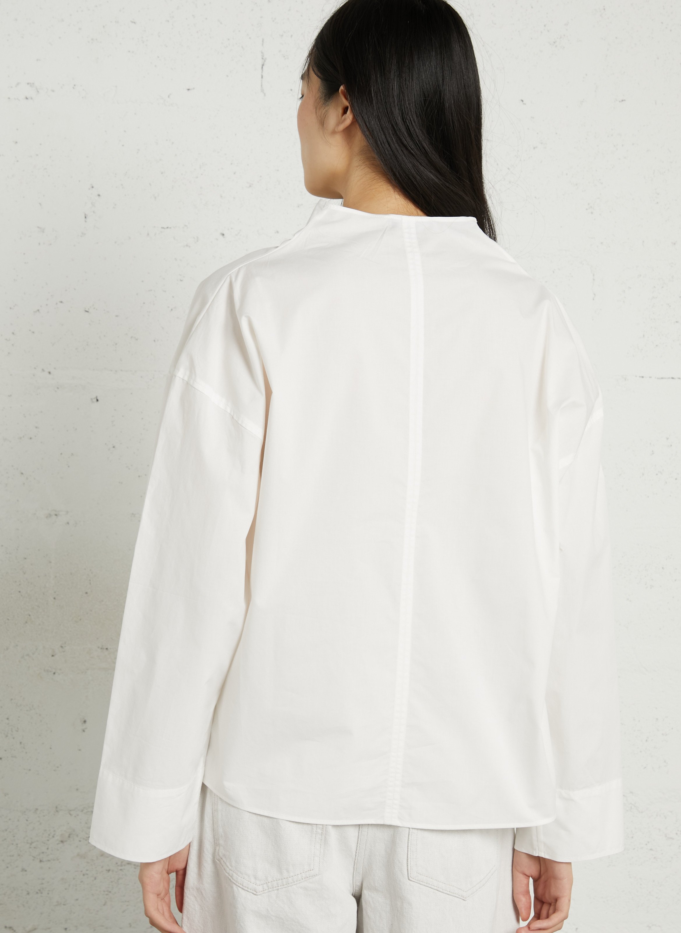 Oberteil mit Bio-Baumwollrollkragen SOEUR Beige