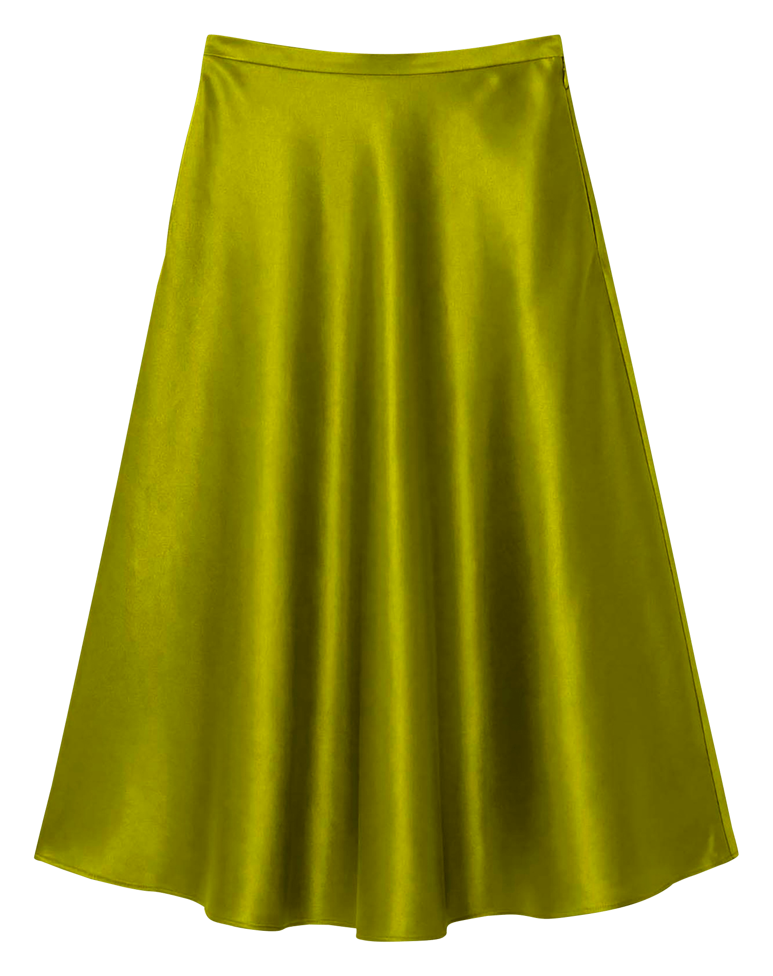 Halflange rok van soepelvallende satijn TARA JARMON Groen