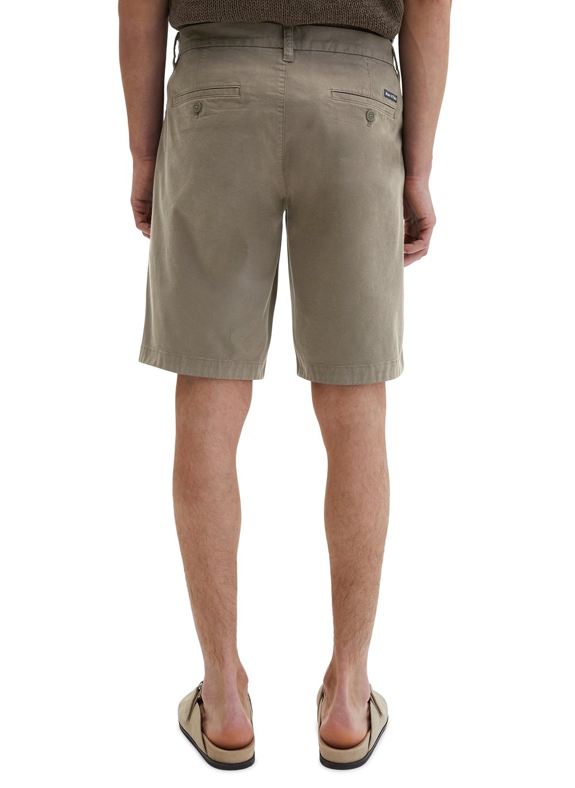 Short en coton mélangé Kaki