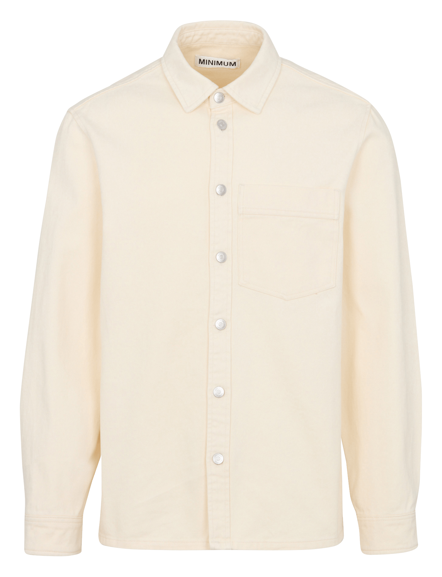 Katoenen overhemd met klassieke kraag MINIMUM Wit