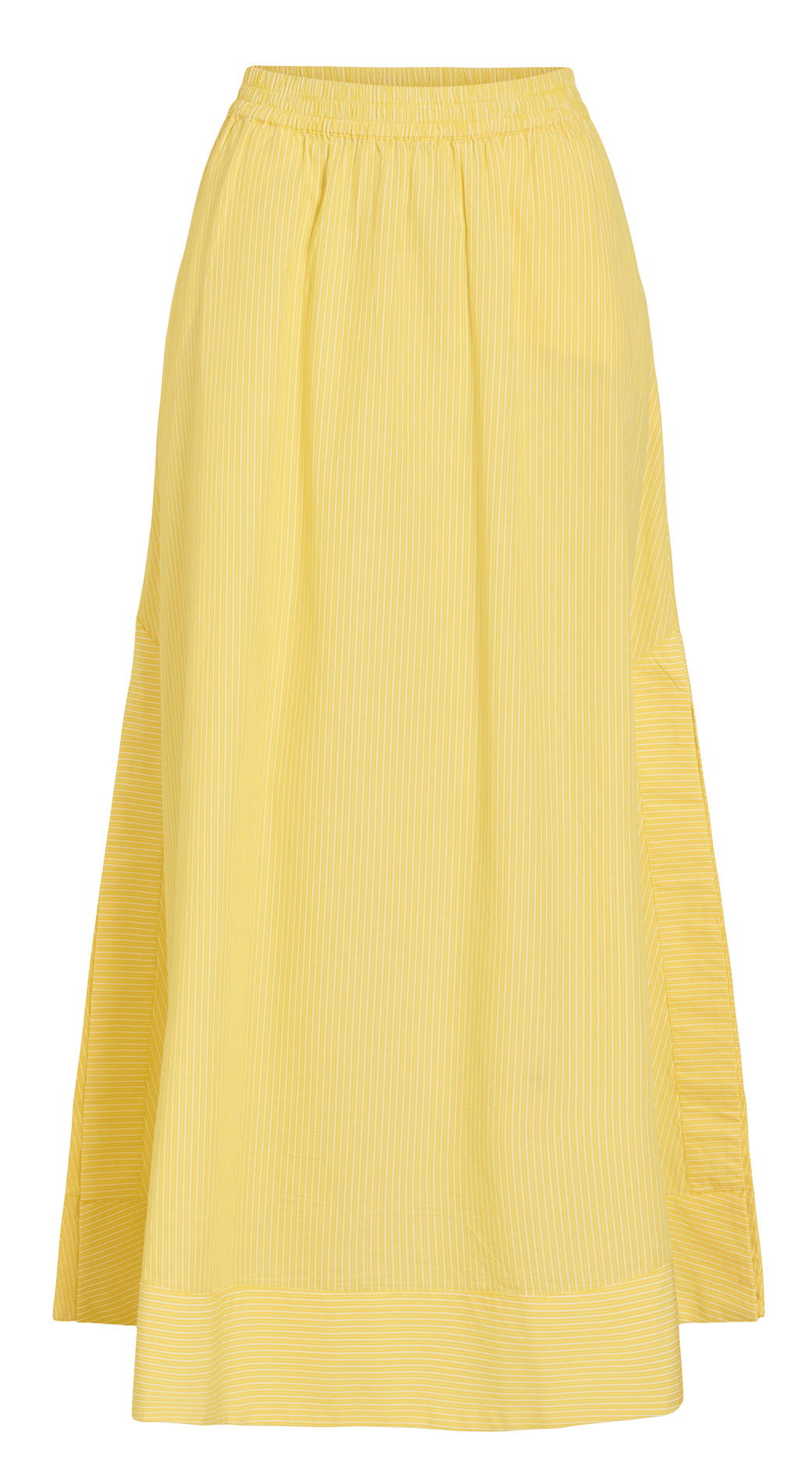 Jupe longue évasée rayée ROUGE EDIT Jaune