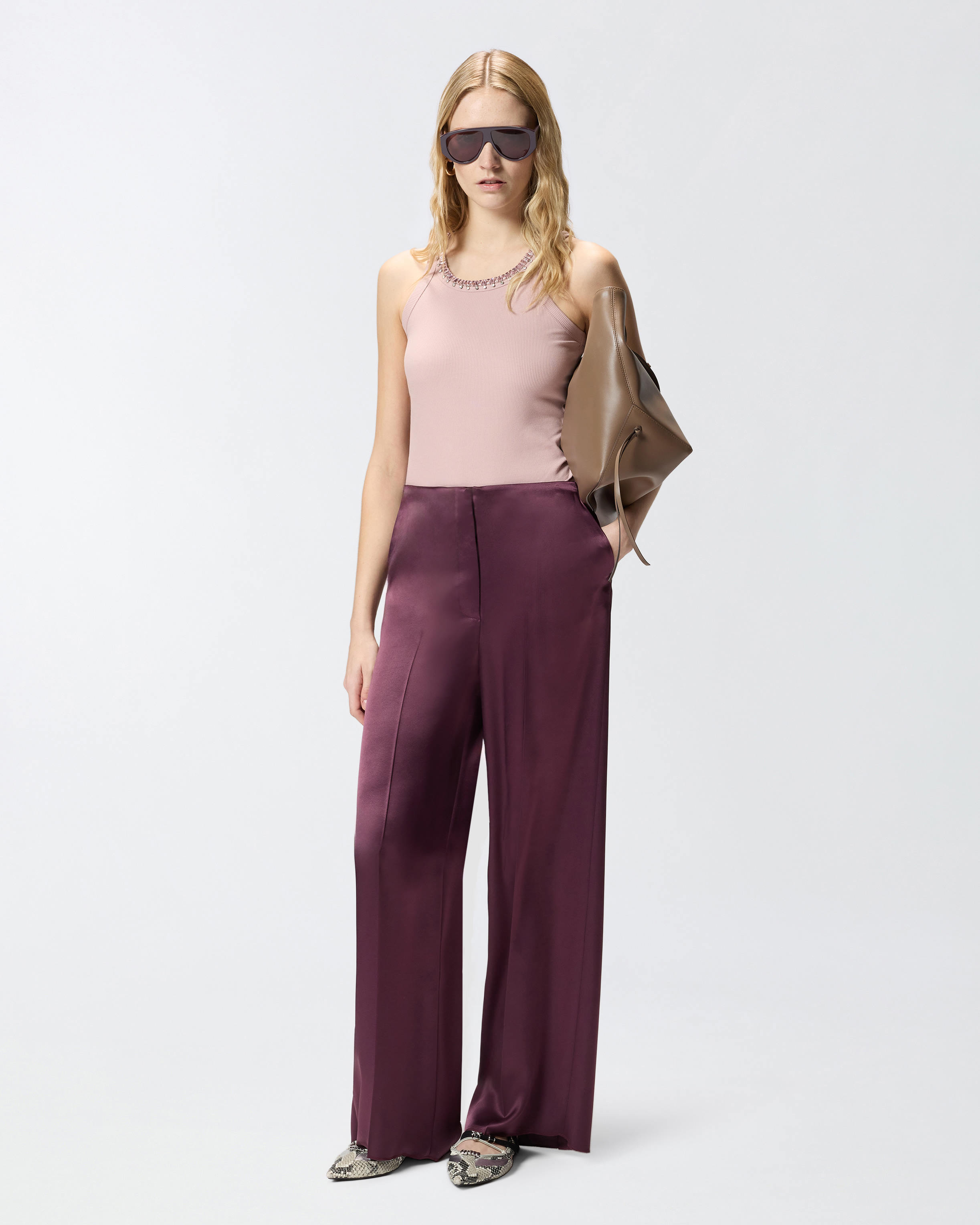 Pantalon en satin PINKO