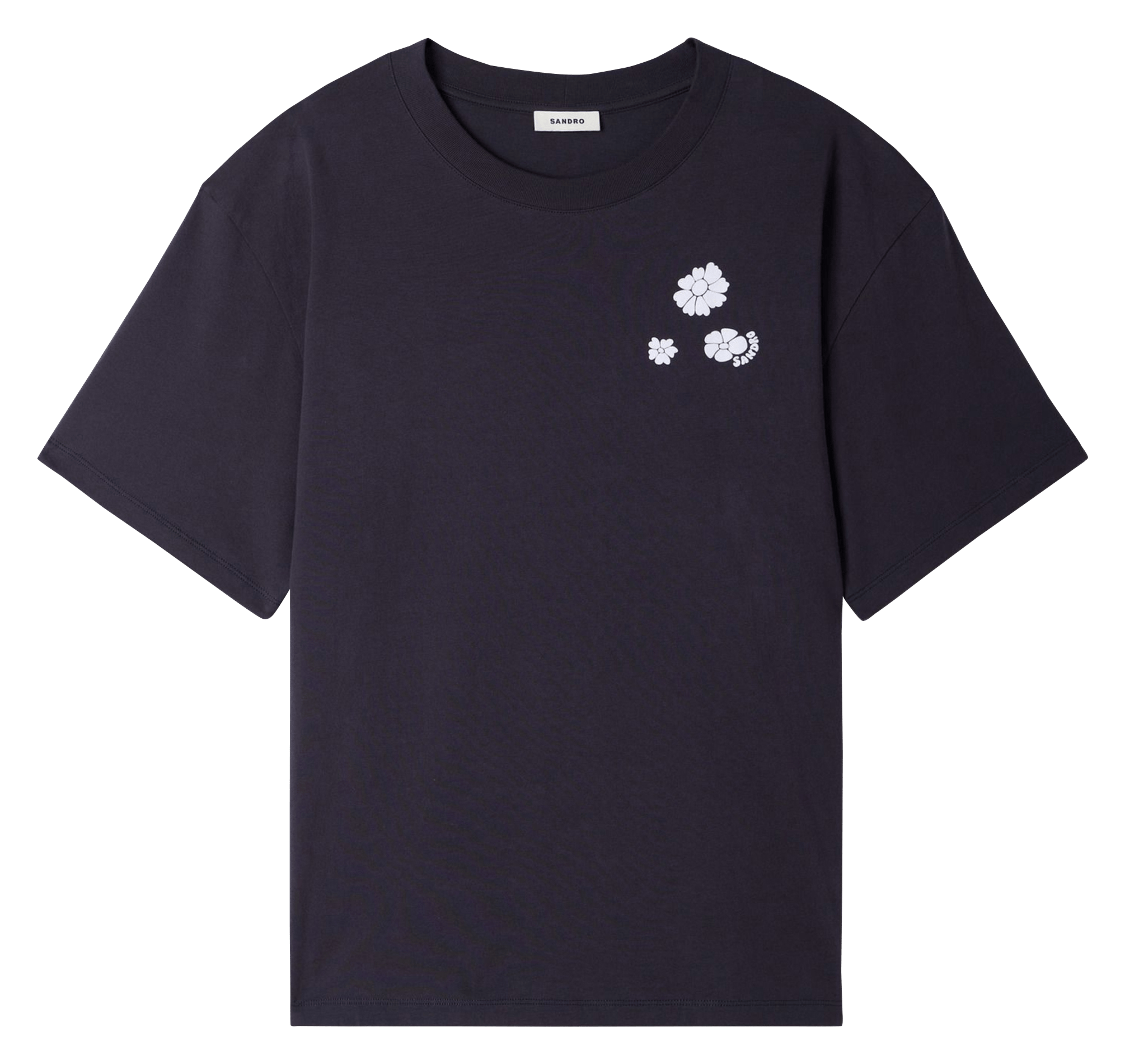 Oversized T-shirt with front print SANDRO Blue