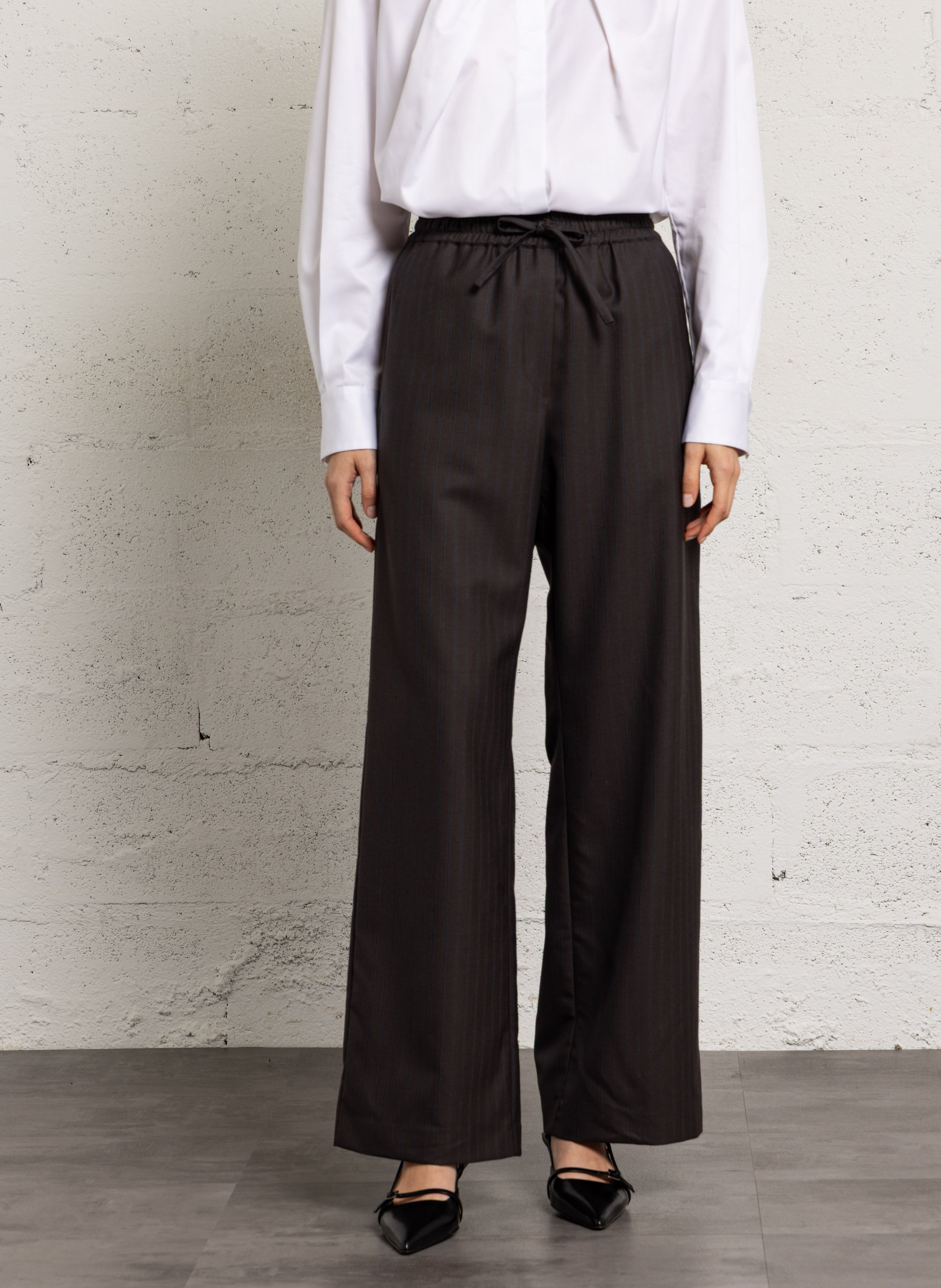 Hoch taillierte Hose mit elastischem Bund und Streifen MARGAUX LONNBERG Mehrfarbig