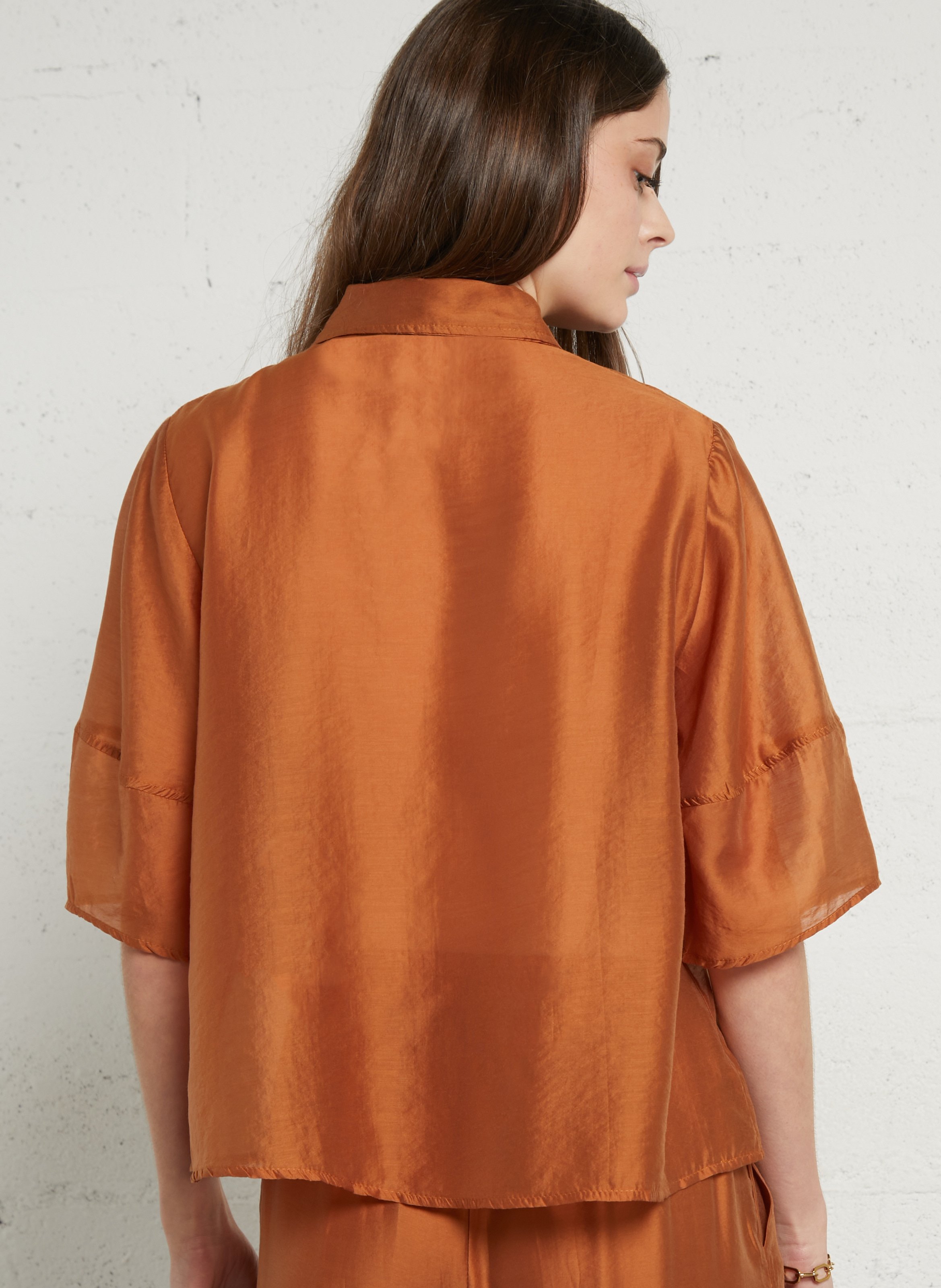 Chemise oversize col classique TINSELS Marron