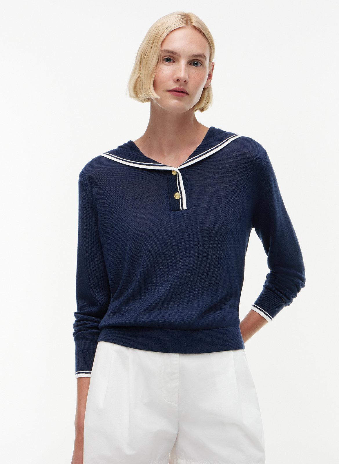 Gerade geschnittene umgeschlagene Hose TOMMY HILFIGER Blau