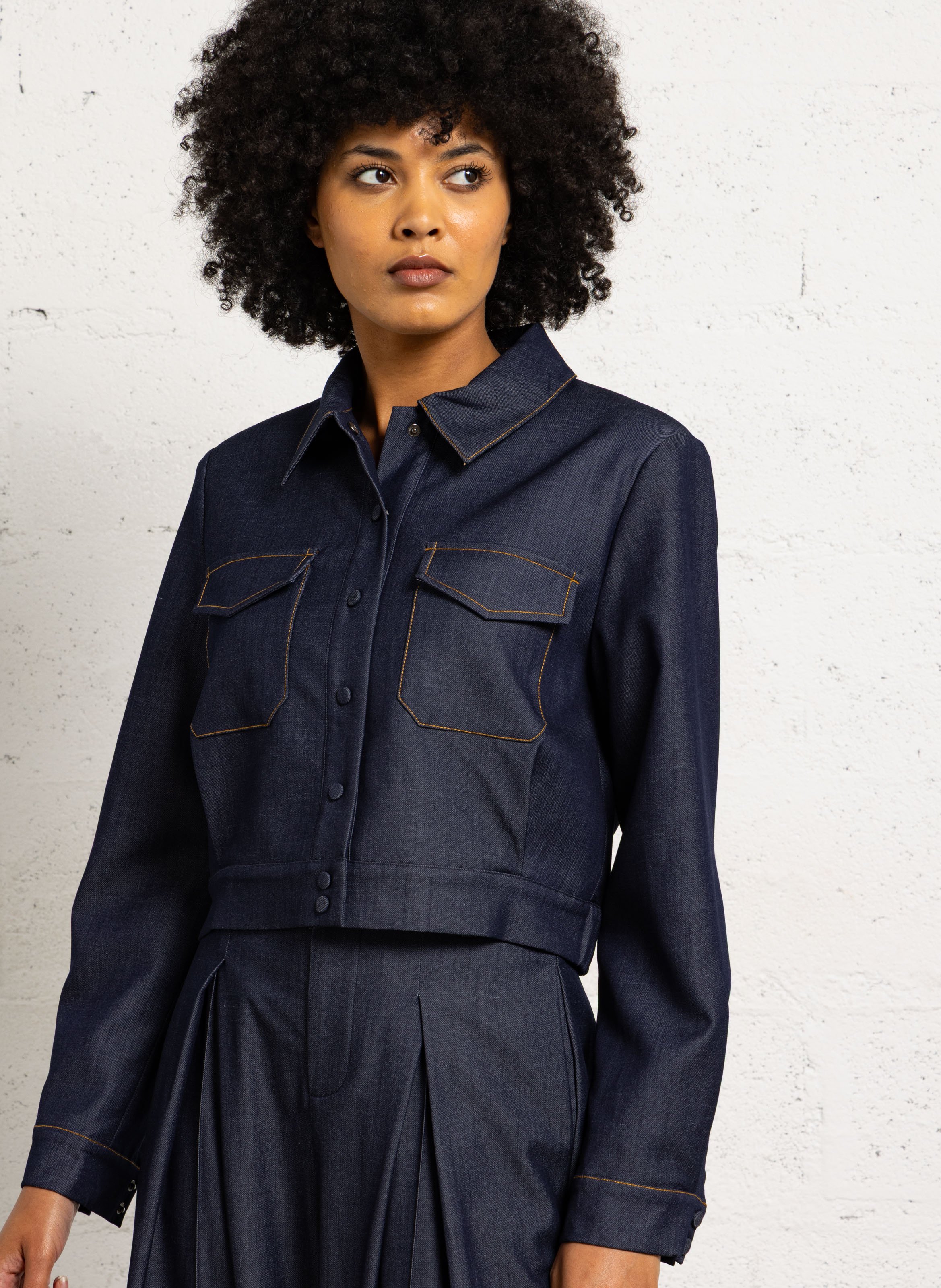 Veste col classique  SUNCOO Jean brut