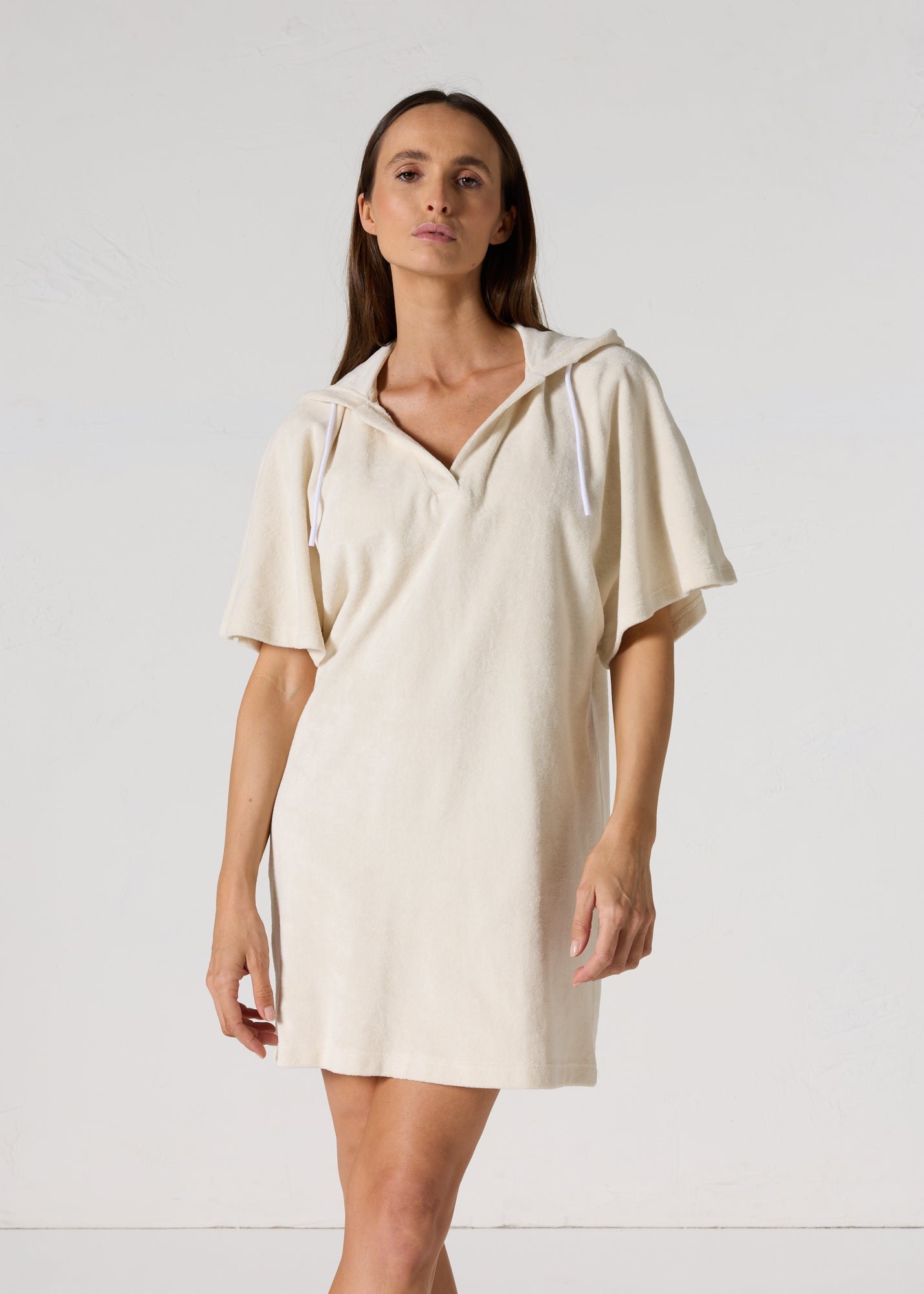 Robe éponge à capuche pearl JOTT Blanc